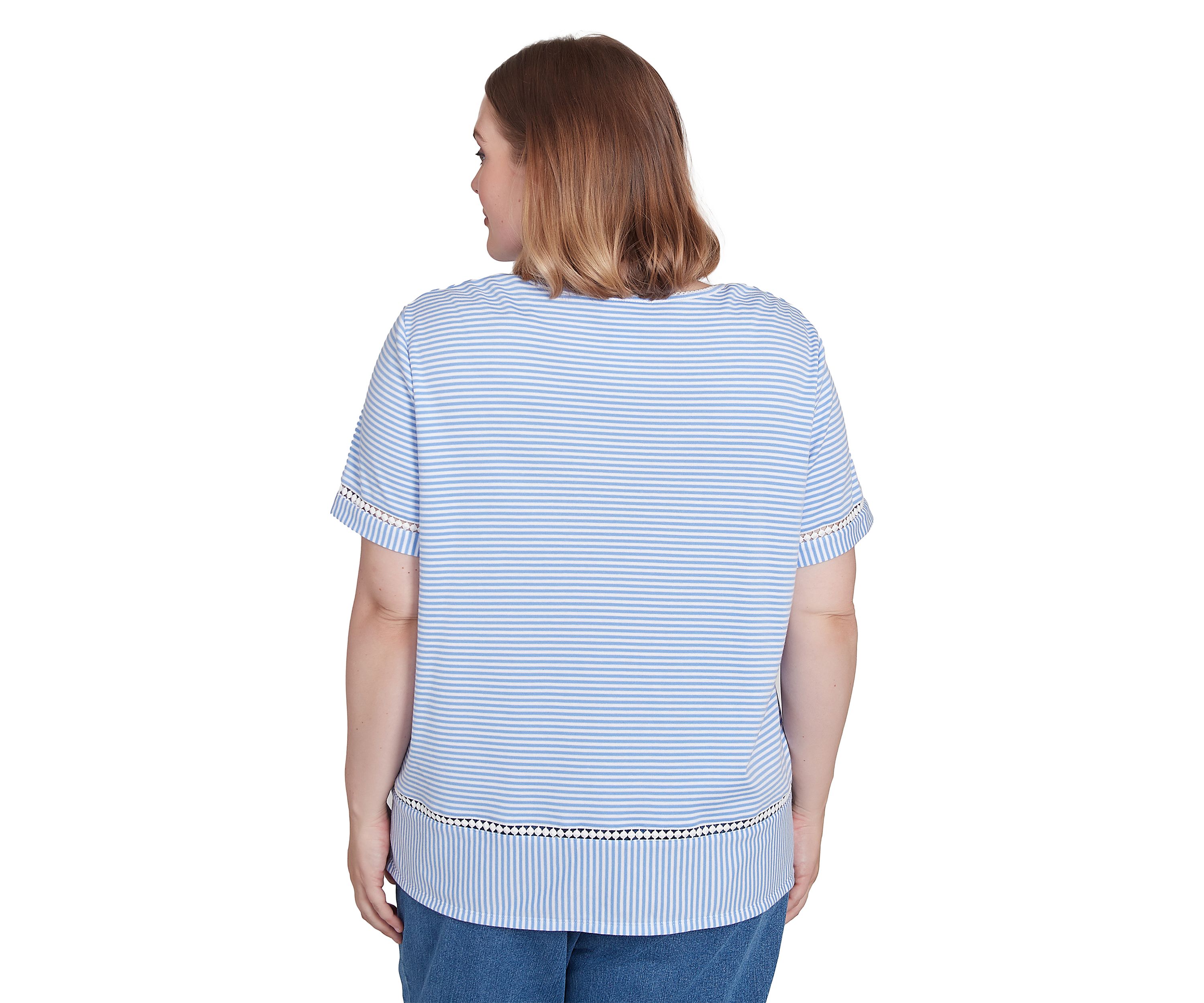 Plus Size Butterfly Stripe Top