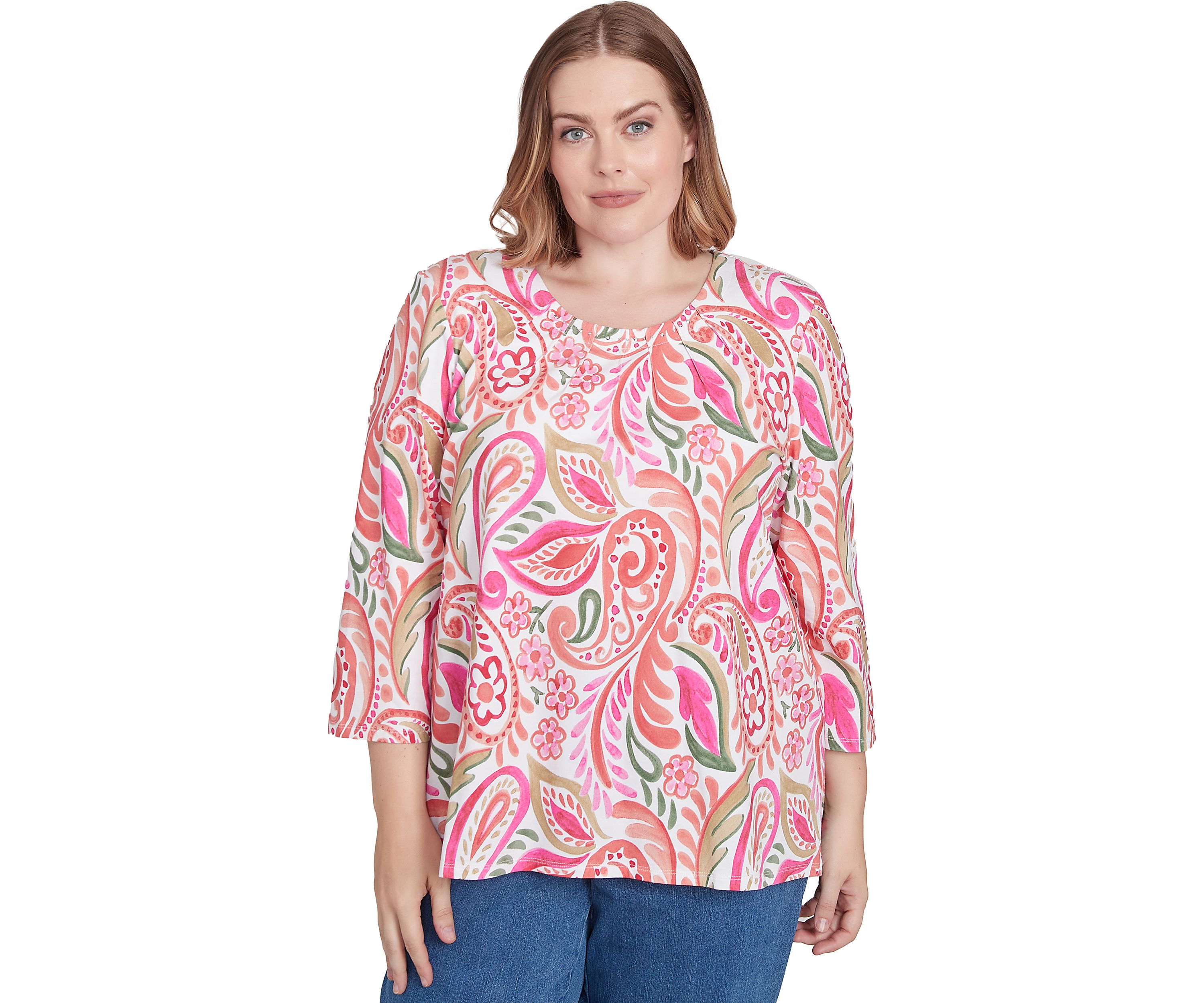 Plus Size Classics Paisley Top