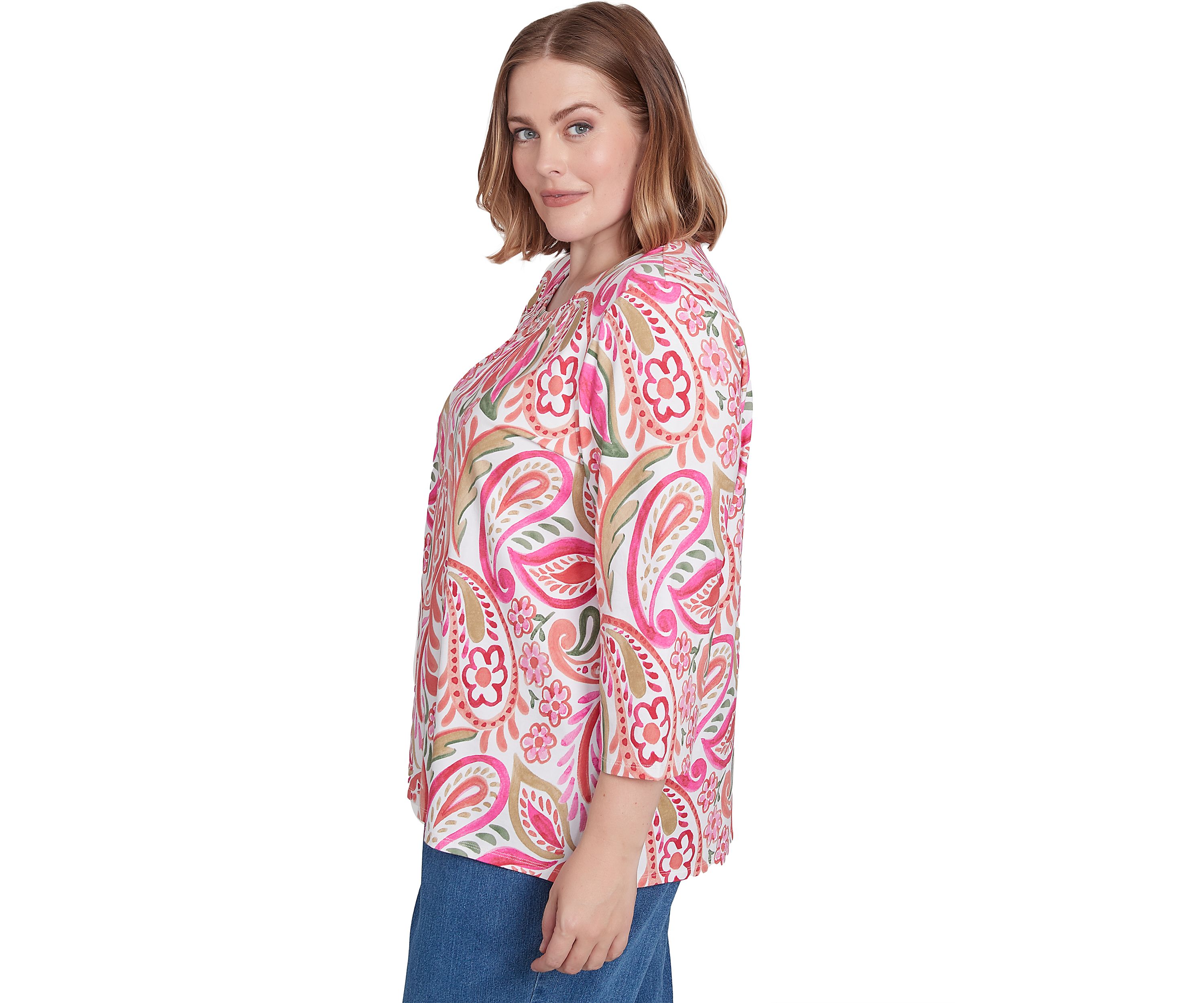 Plus Size Classics Paisley Top