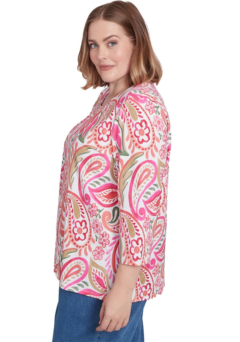 Plus Size Classics Paisley Top