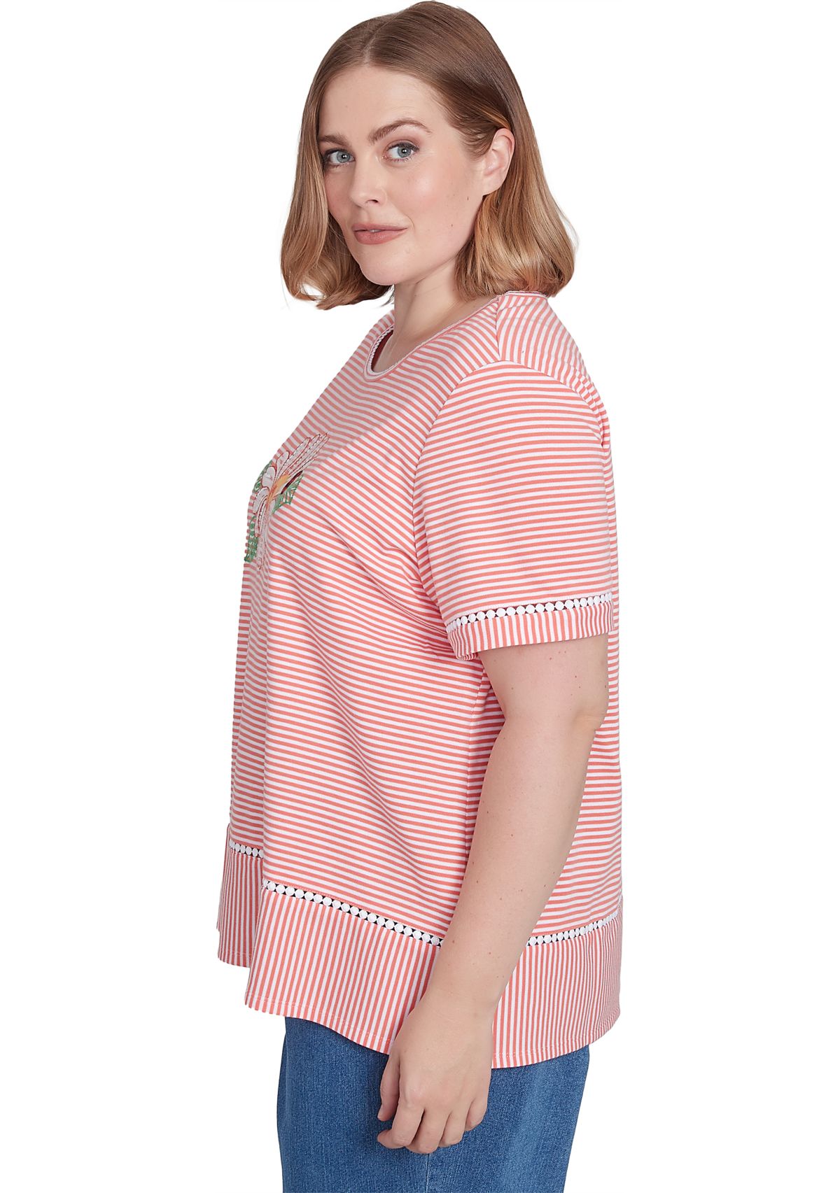 Plus Size Classics Daisy Stripe Top