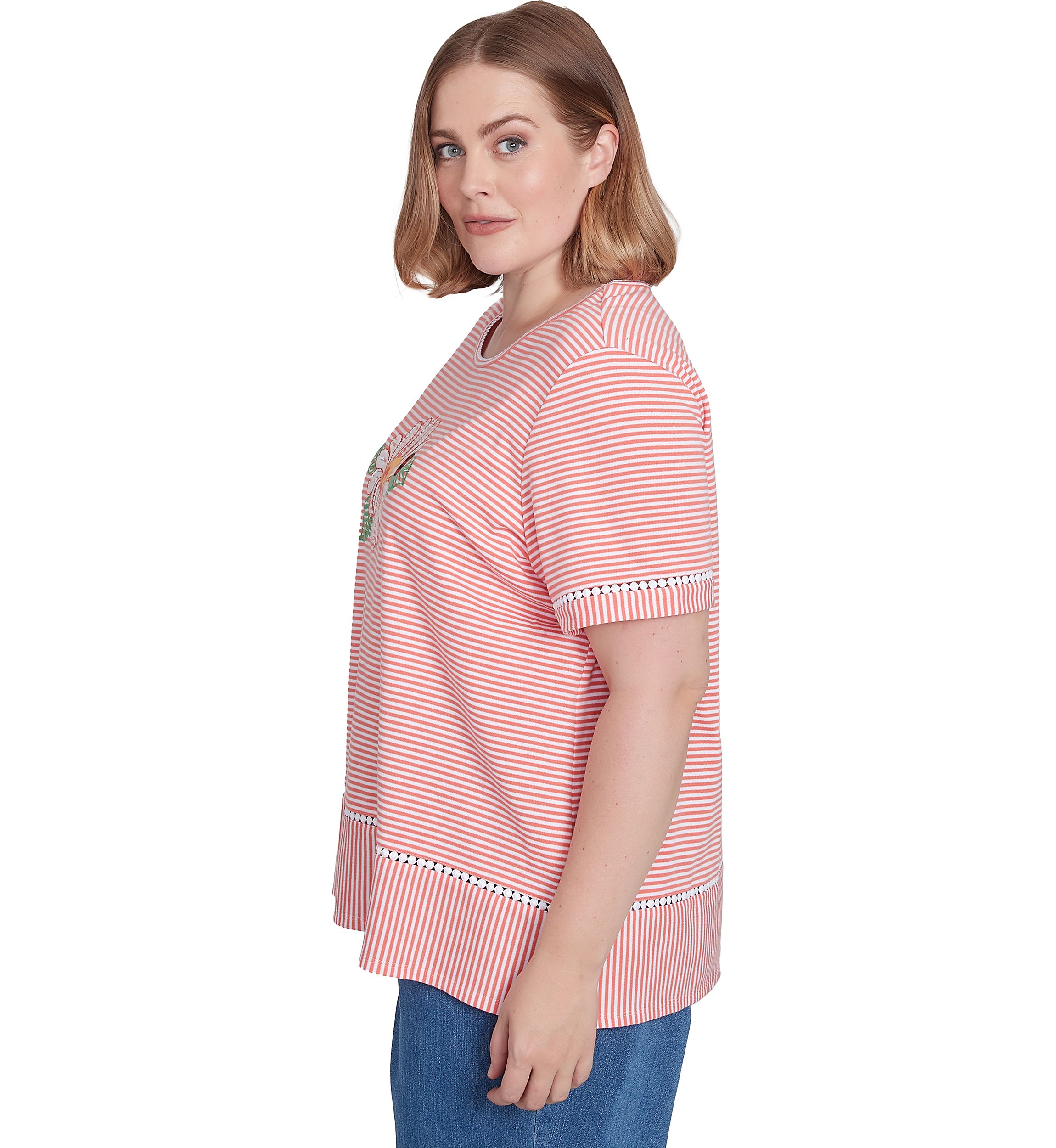 Plus Size Classics Daisy Stripe Top