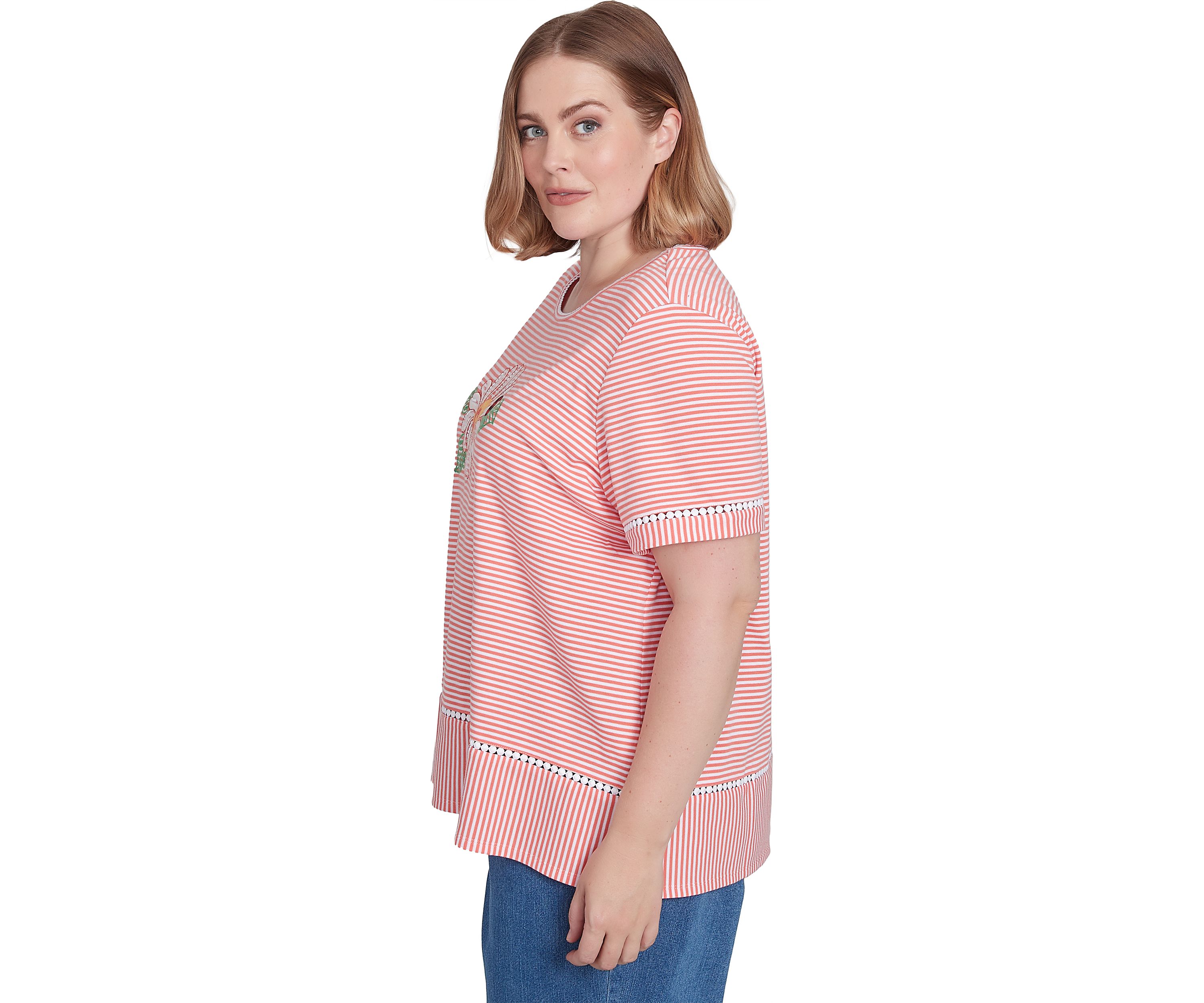 Plus Size Classics Daisy Stripe Top