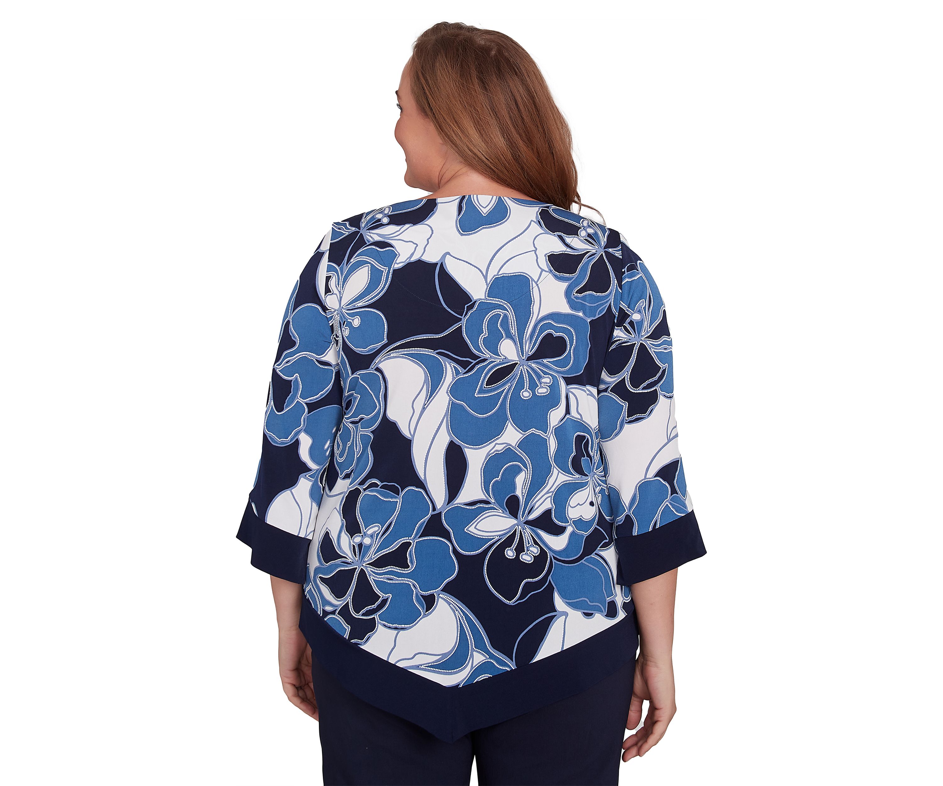 Plus Size Classics Patch Floral Top