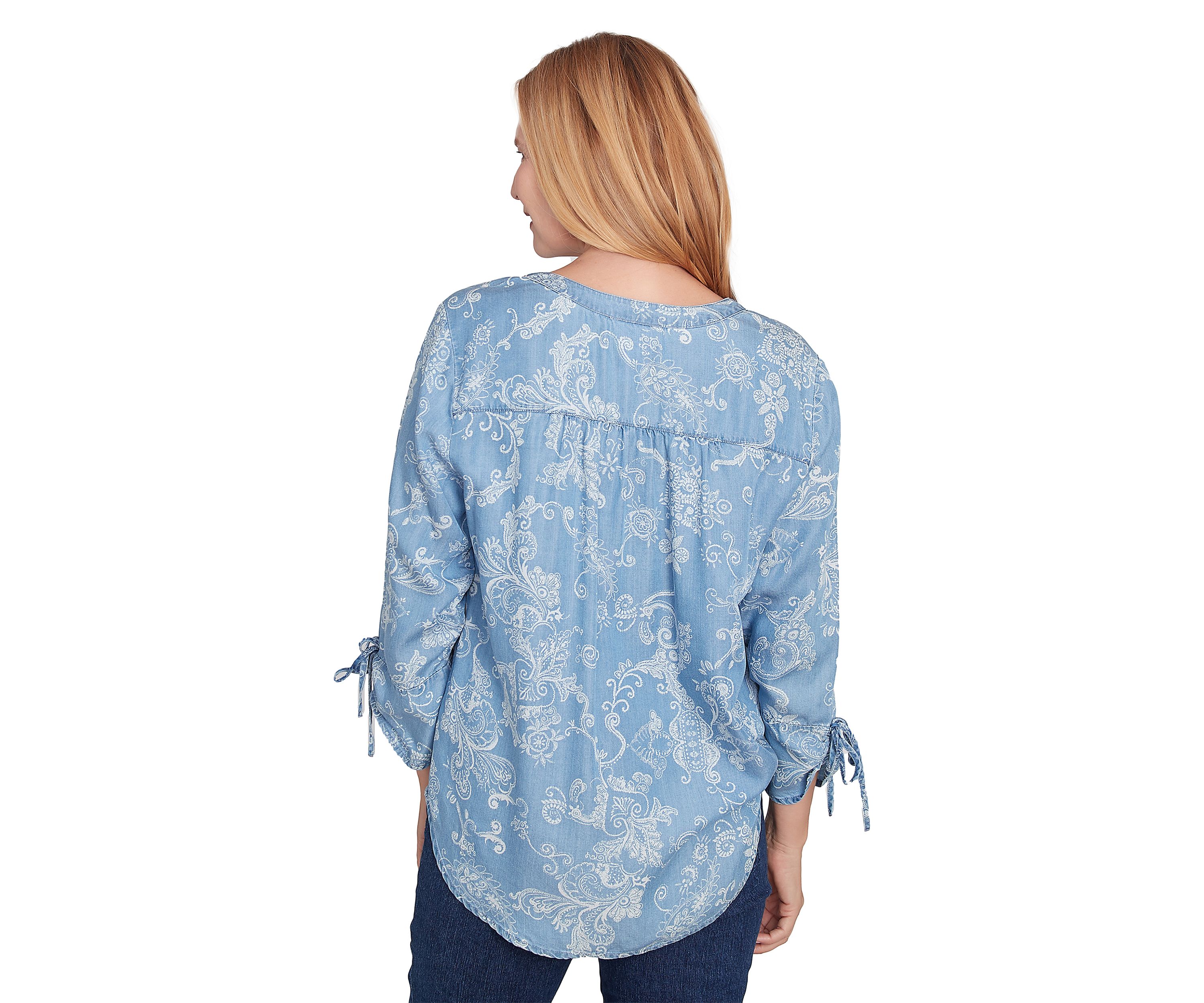 Petite Classics Scroll Lyocell Top