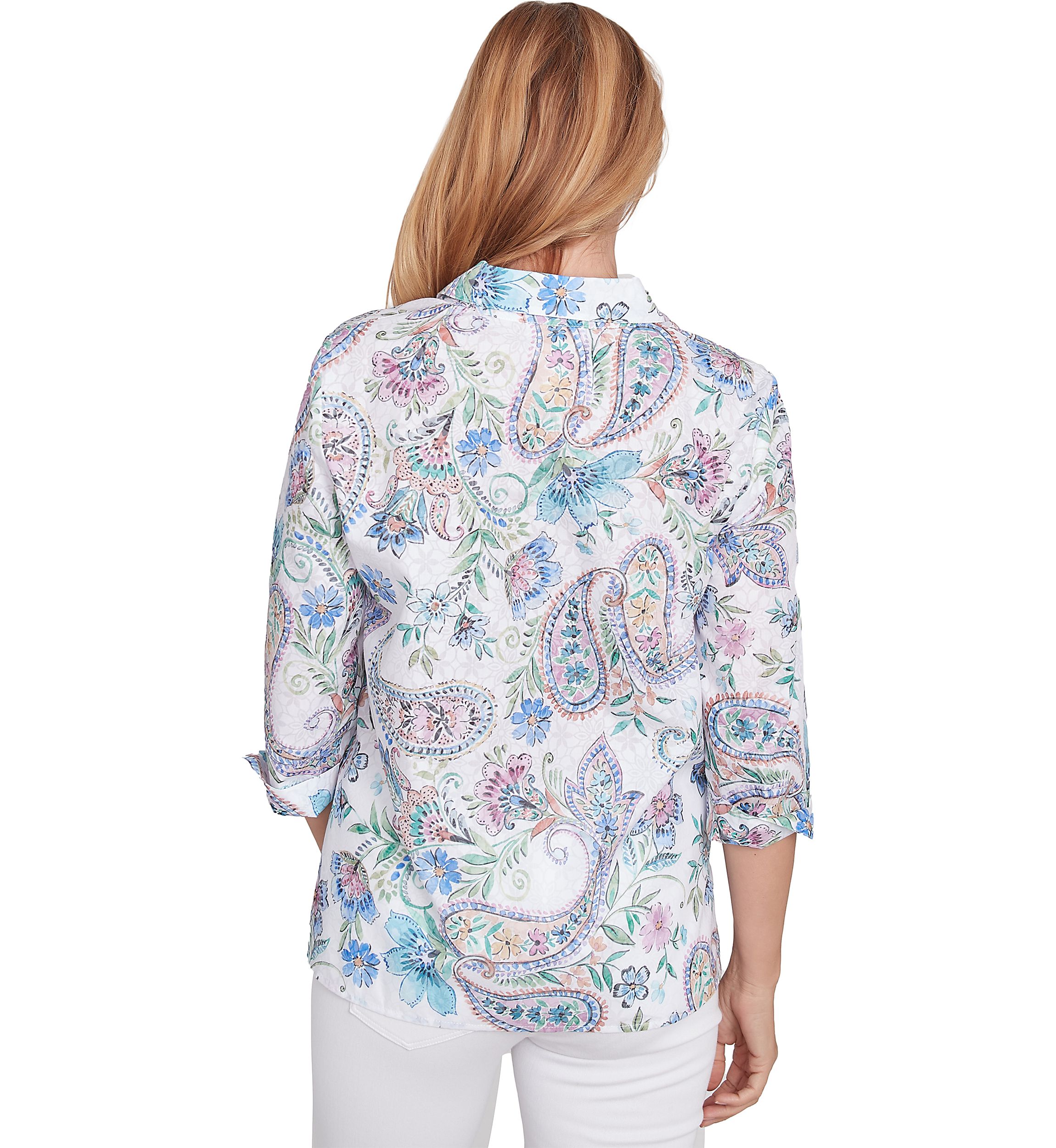 Petite Classics Paisley Woven Top