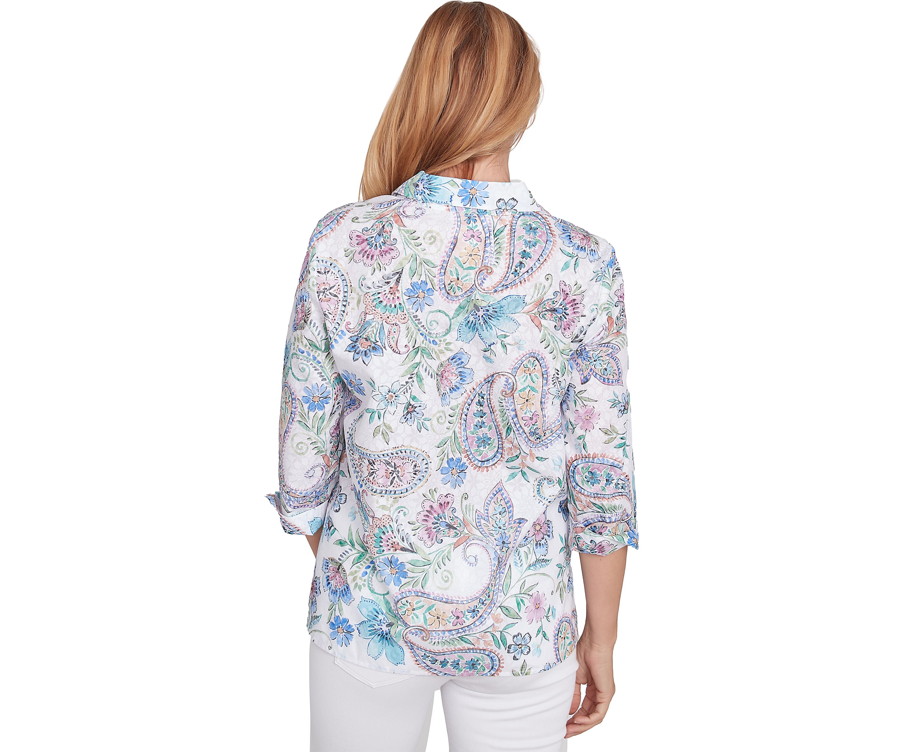 Petite Classics Paisley Woven Top