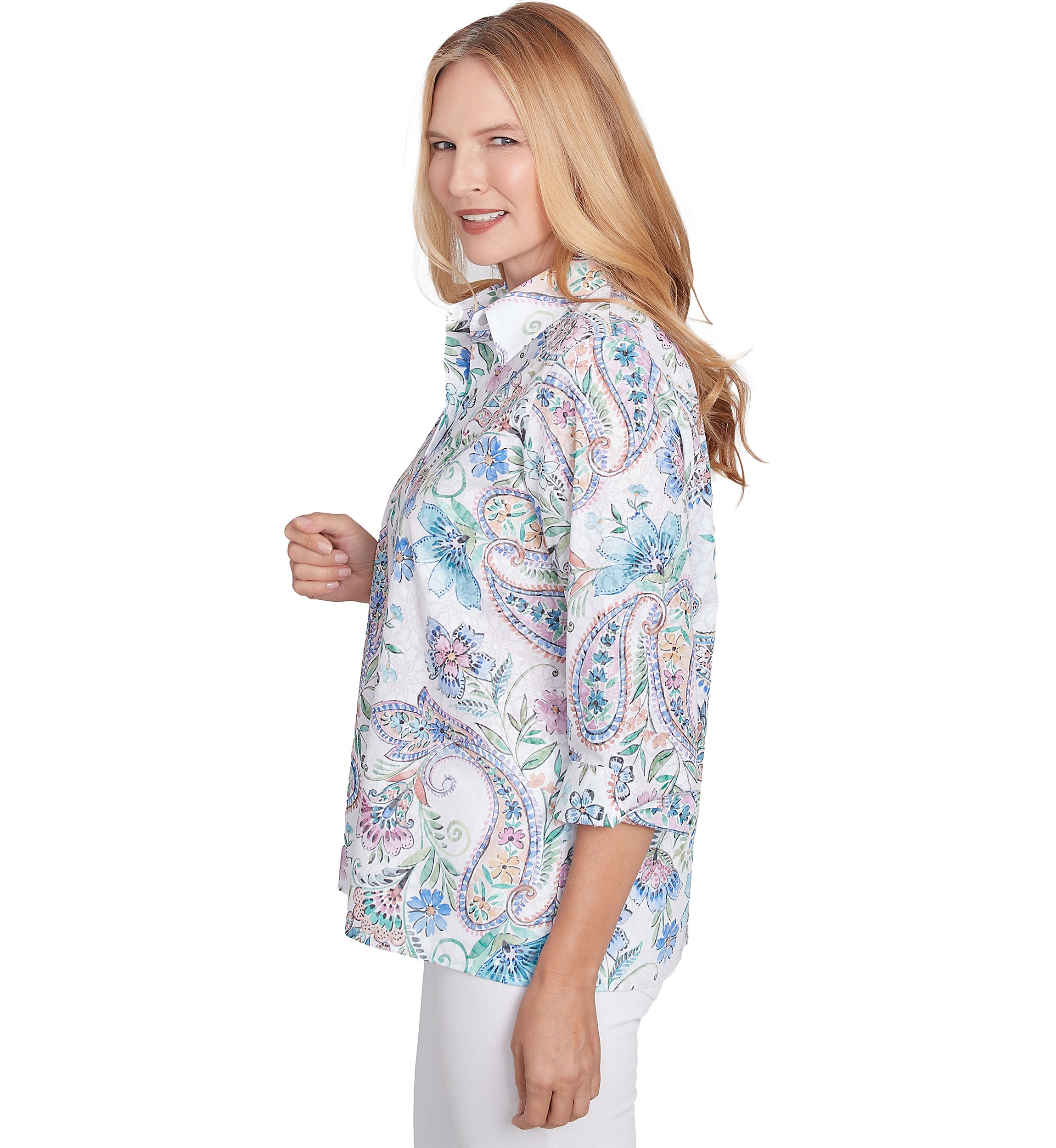 Petite Classics Paisley Woven Top