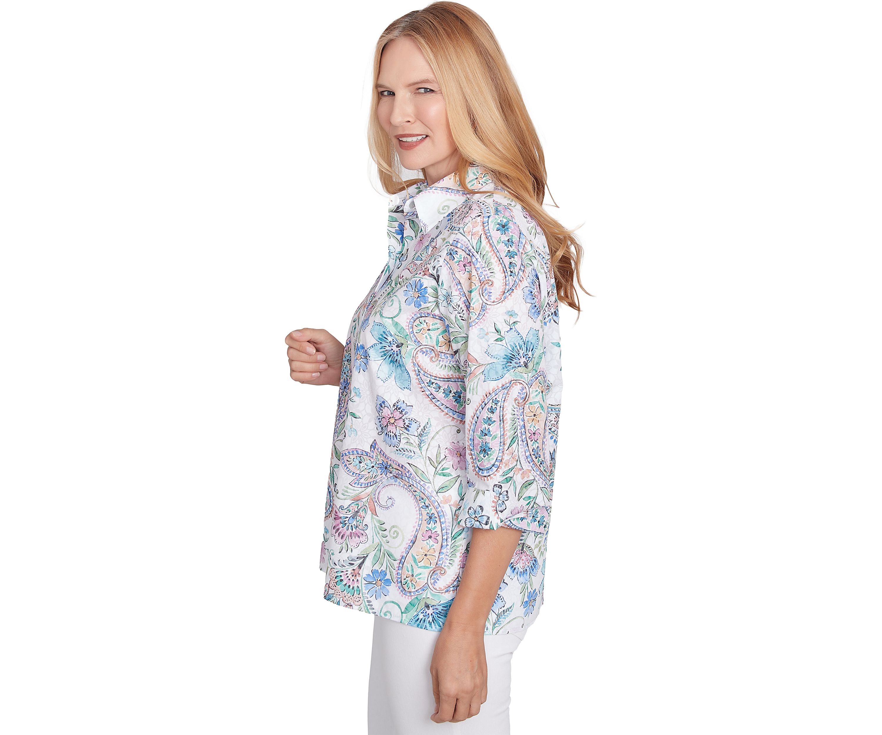 Petite Classics Paisley Woven Top