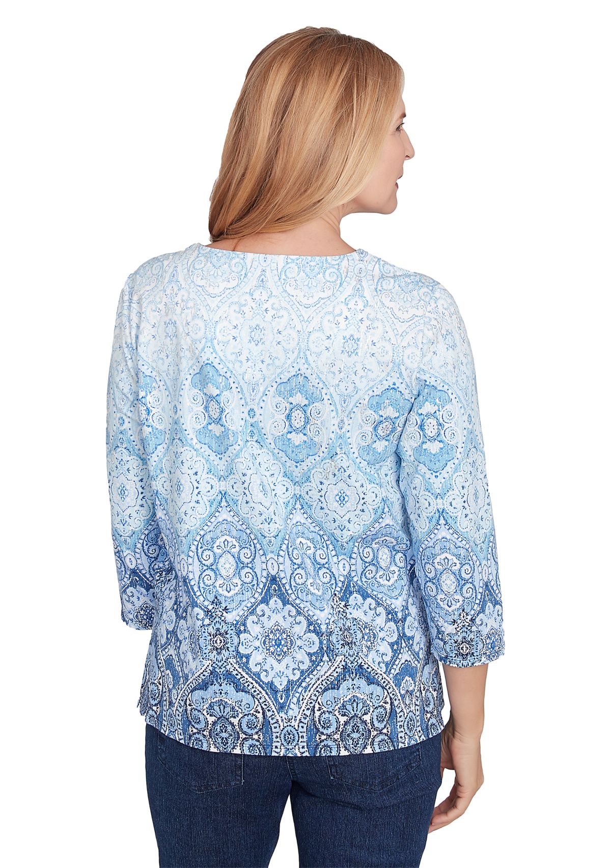 Petite Classics Ombre Medallion Top