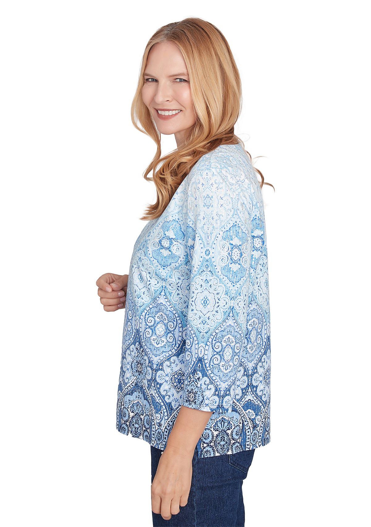 Petite Classics Ombre Medallion Top