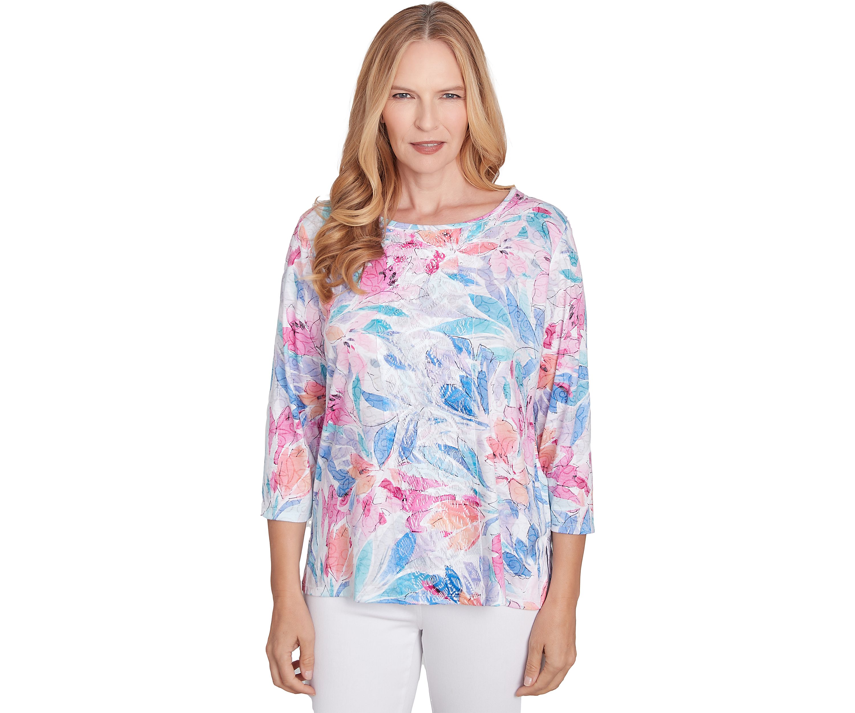 Petite Classics Floral Spray Top