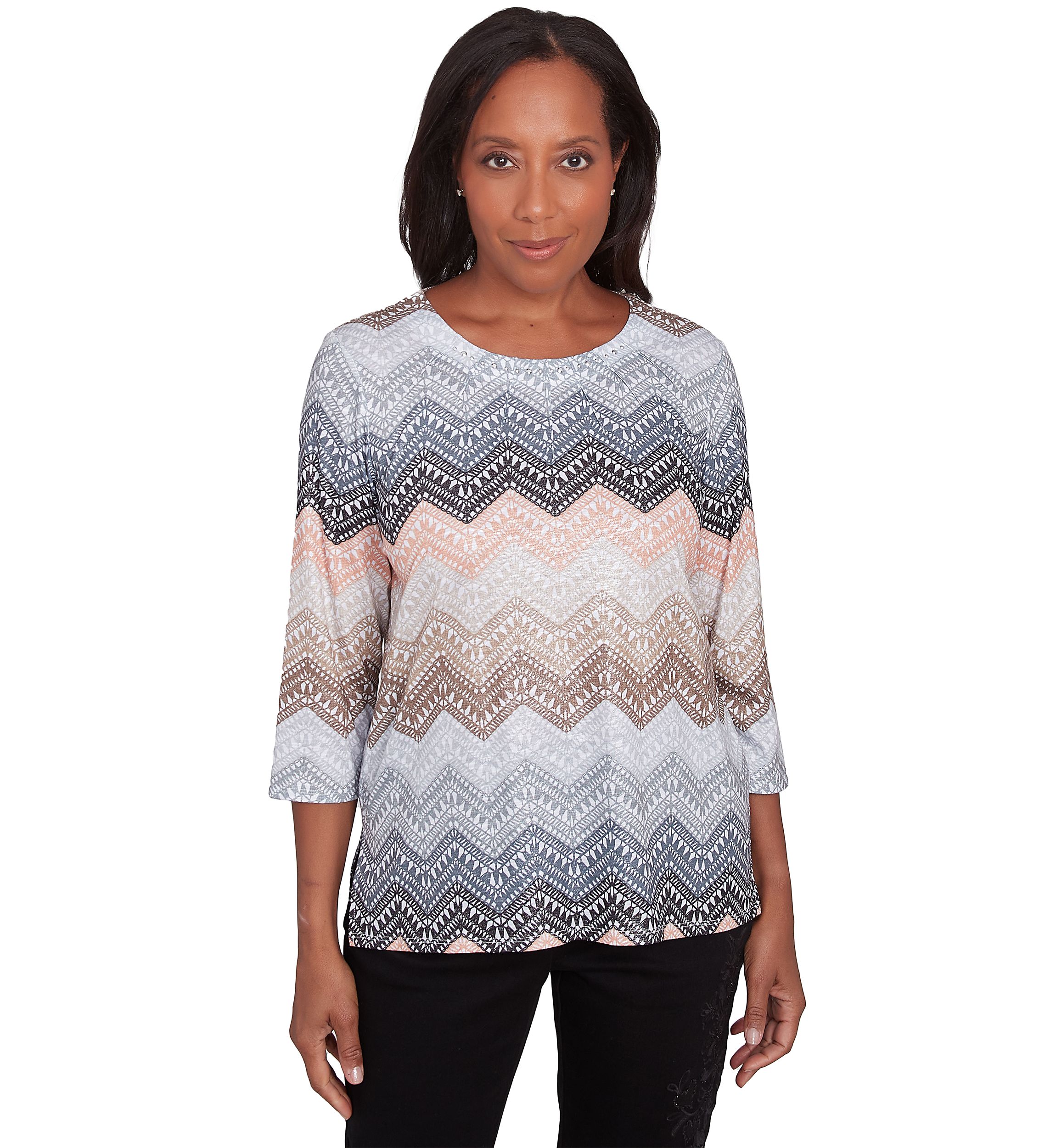 Petite Classics Short Sleeve Sweater Knit Top
