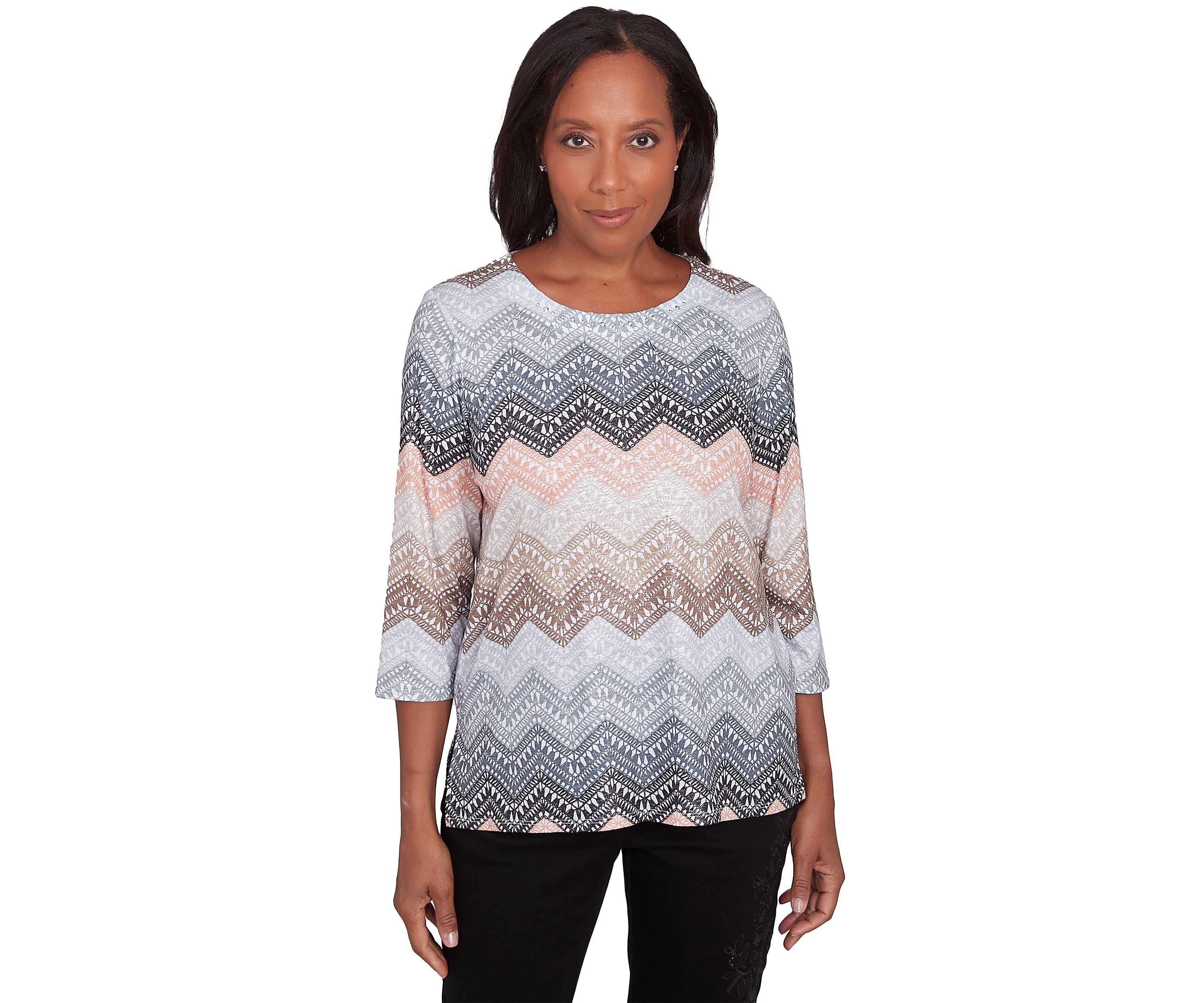 Petite Classics Short Sleeve Sweater Knit Top