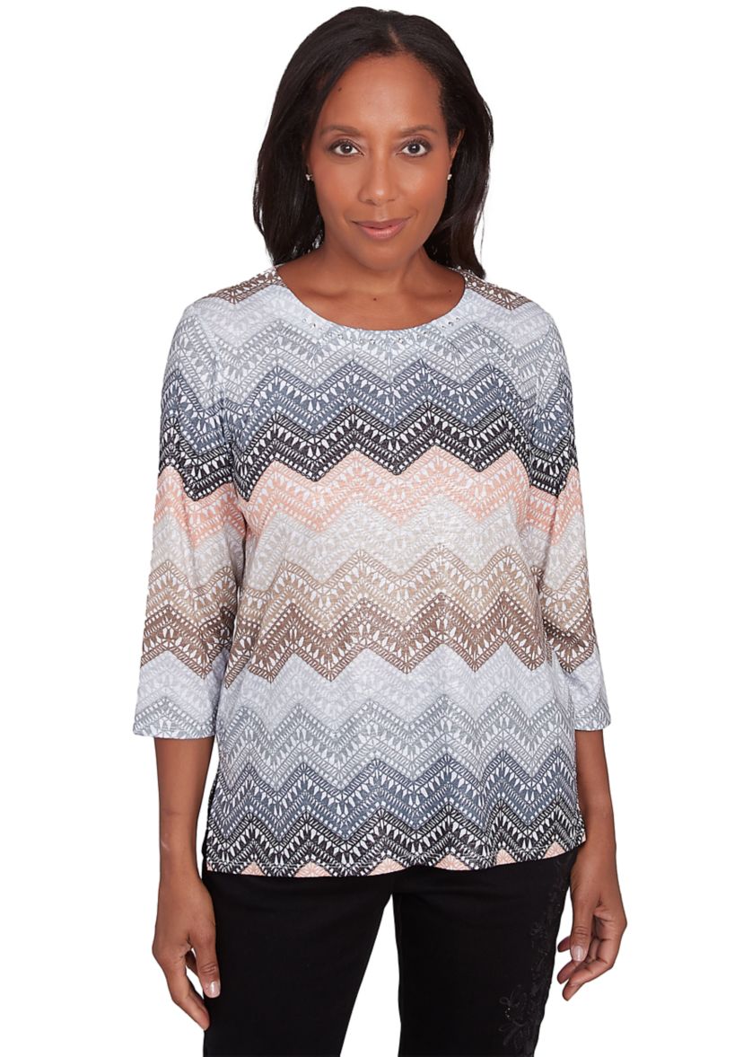 Petite Classics Short Sleeve Sweater Knit Top