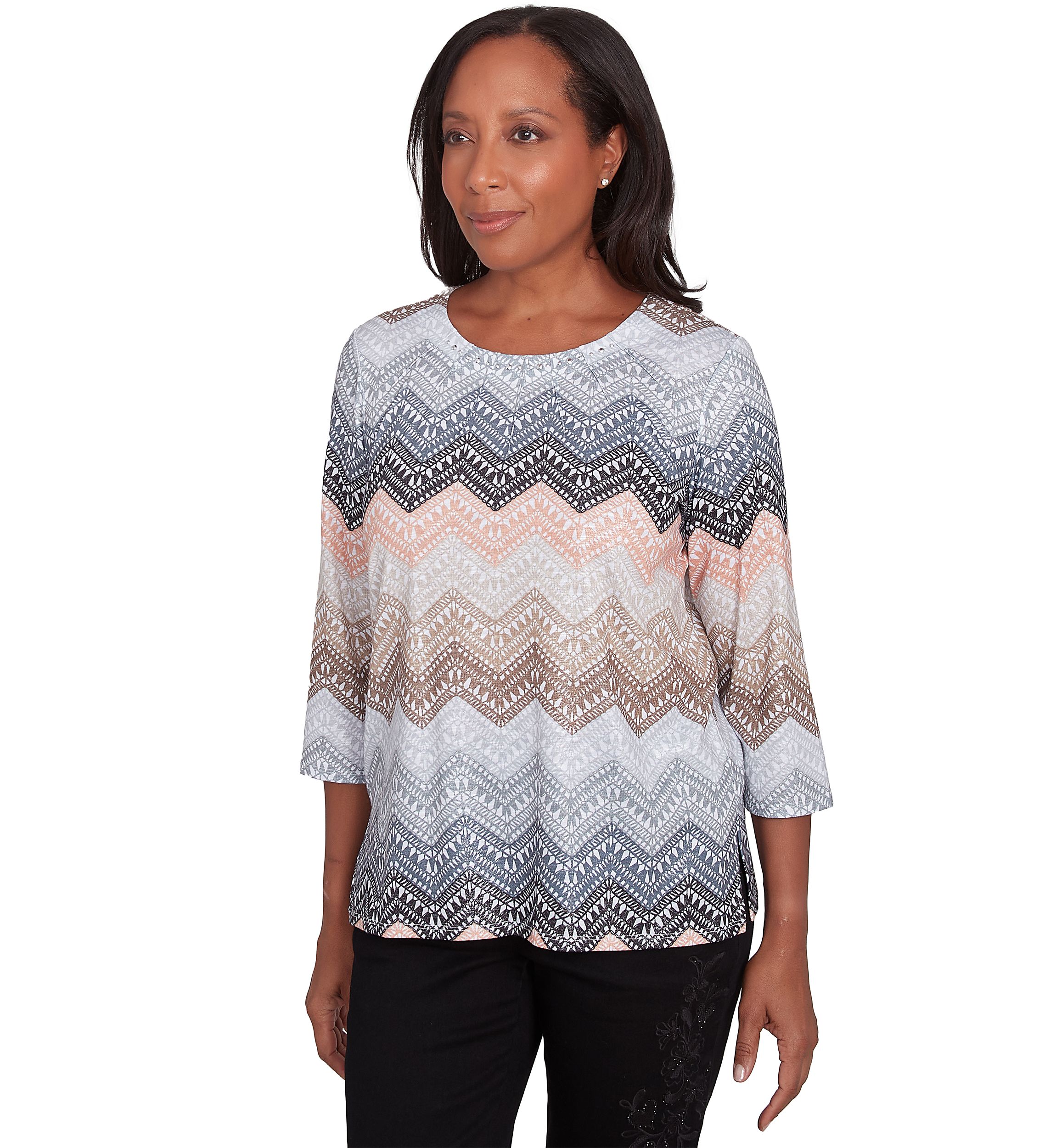 Petite Classics Short Sleeve Sweater Knit Top