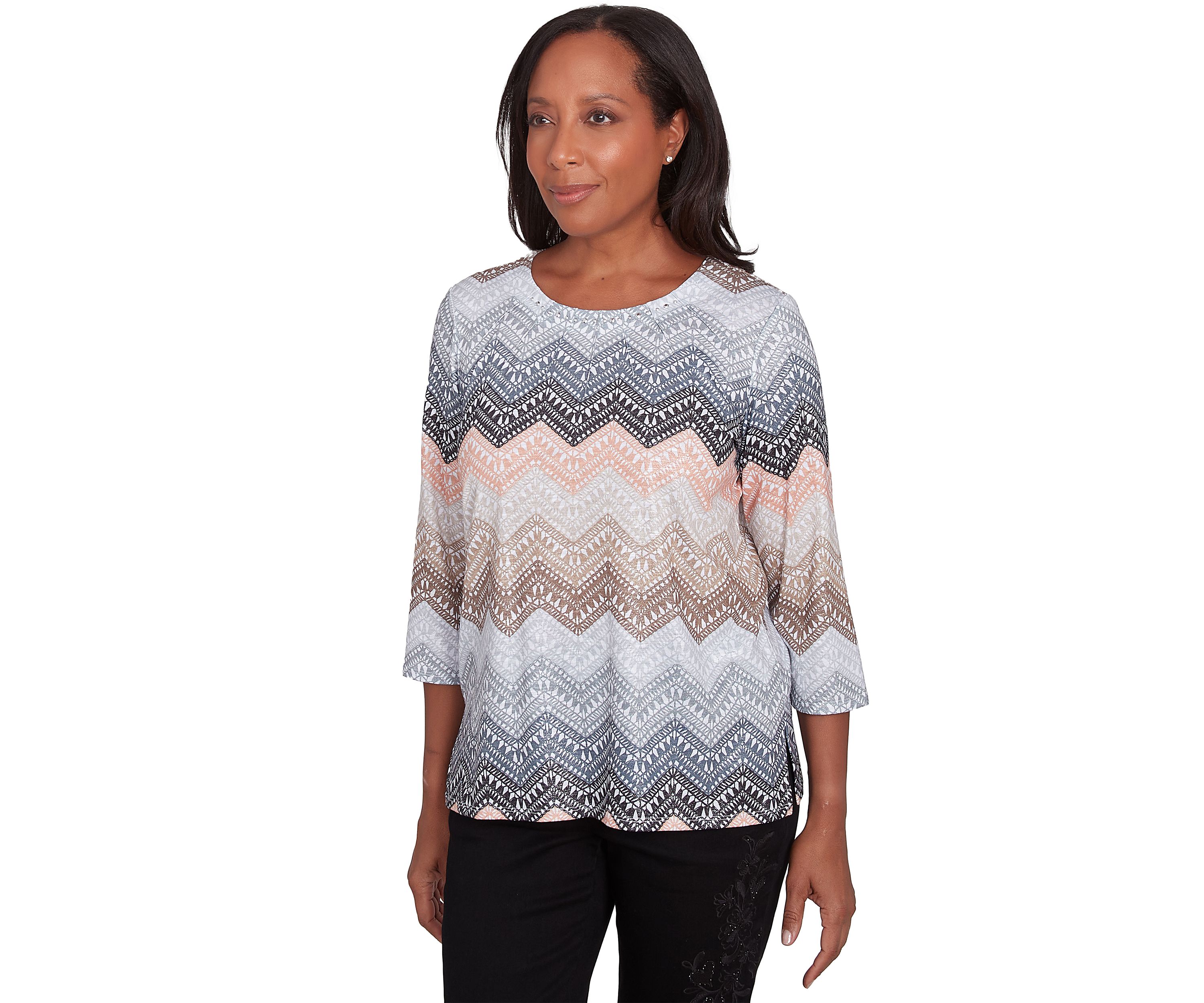 Petite Classics Short Sleeve Sweater Knit Top