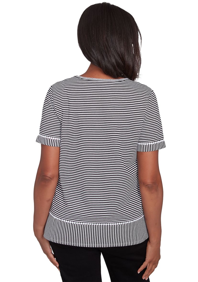 Petite Classics Parrot Stripe Top