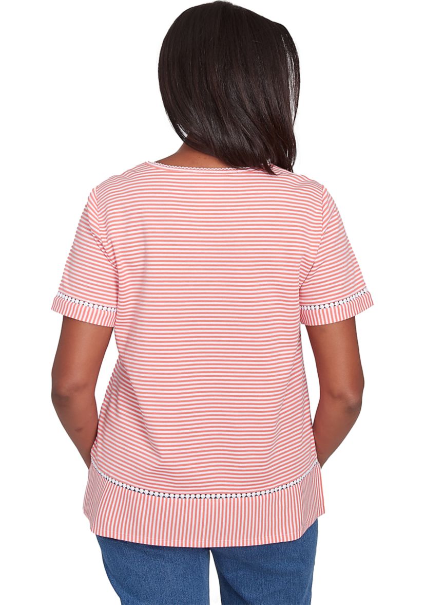 Petite Classics Daisy Stripe Top