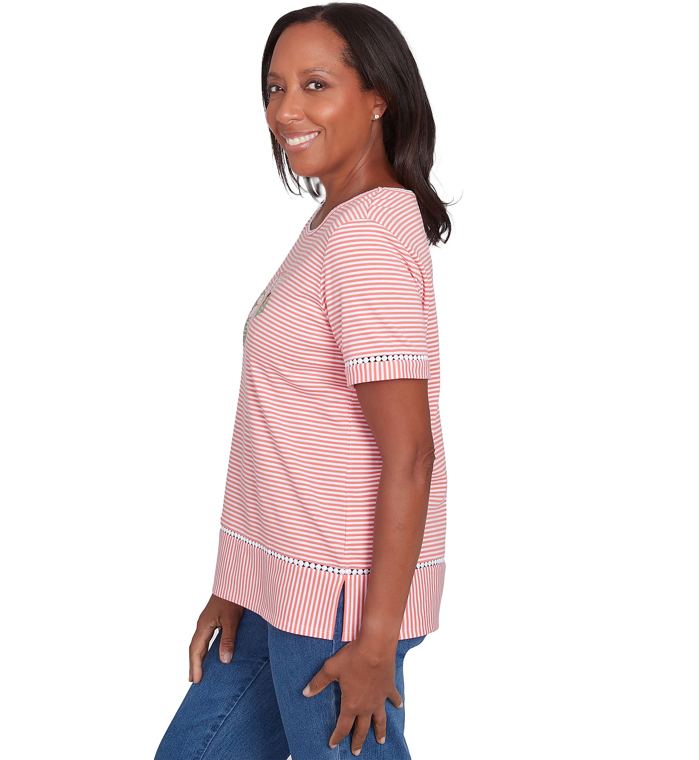 Petite Classics Daisy Stripe Top