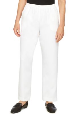 Alfred Dunner Women's Solid Pull On Pants, 16 Short
