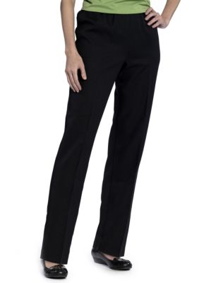 Alfred Dunner Women's Plus Size Pull On Pants, Black, 20W