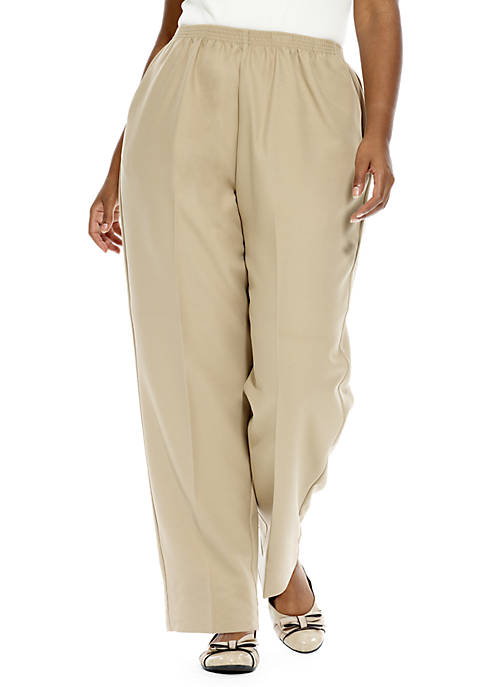 Alfred Dunner Plus Size Classic Pull On Pants (Average & Short) | belk