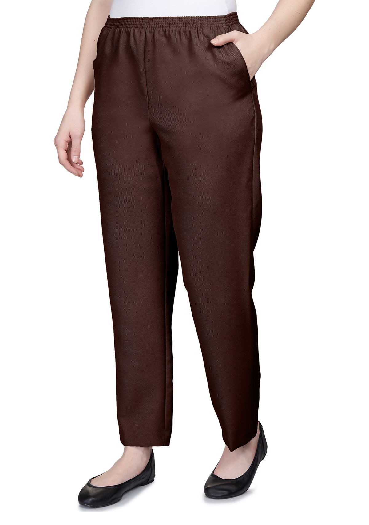 Petite Solid Pull-On Pant