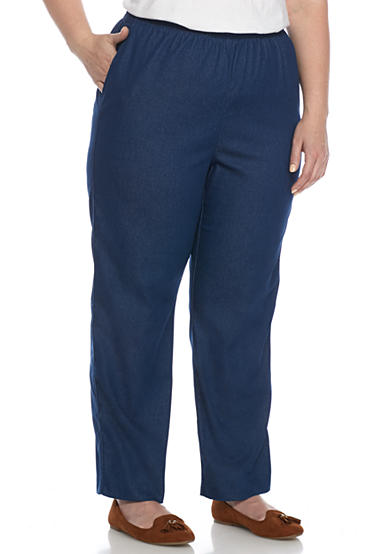 Alfred Dunner Plus Size Proportioned Denim Pant (Average & Short) | Belk