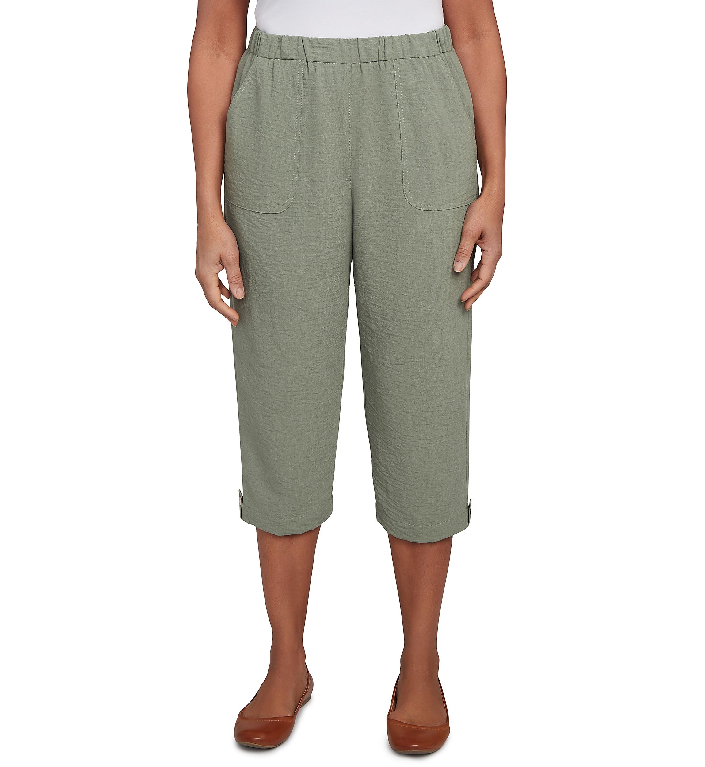 Womens Copper Canyon Button Tab Capri Pants