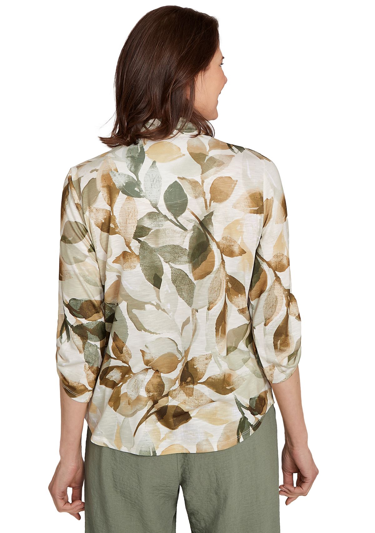 Womens Copper Canyon Leaf Print Knit Shirt