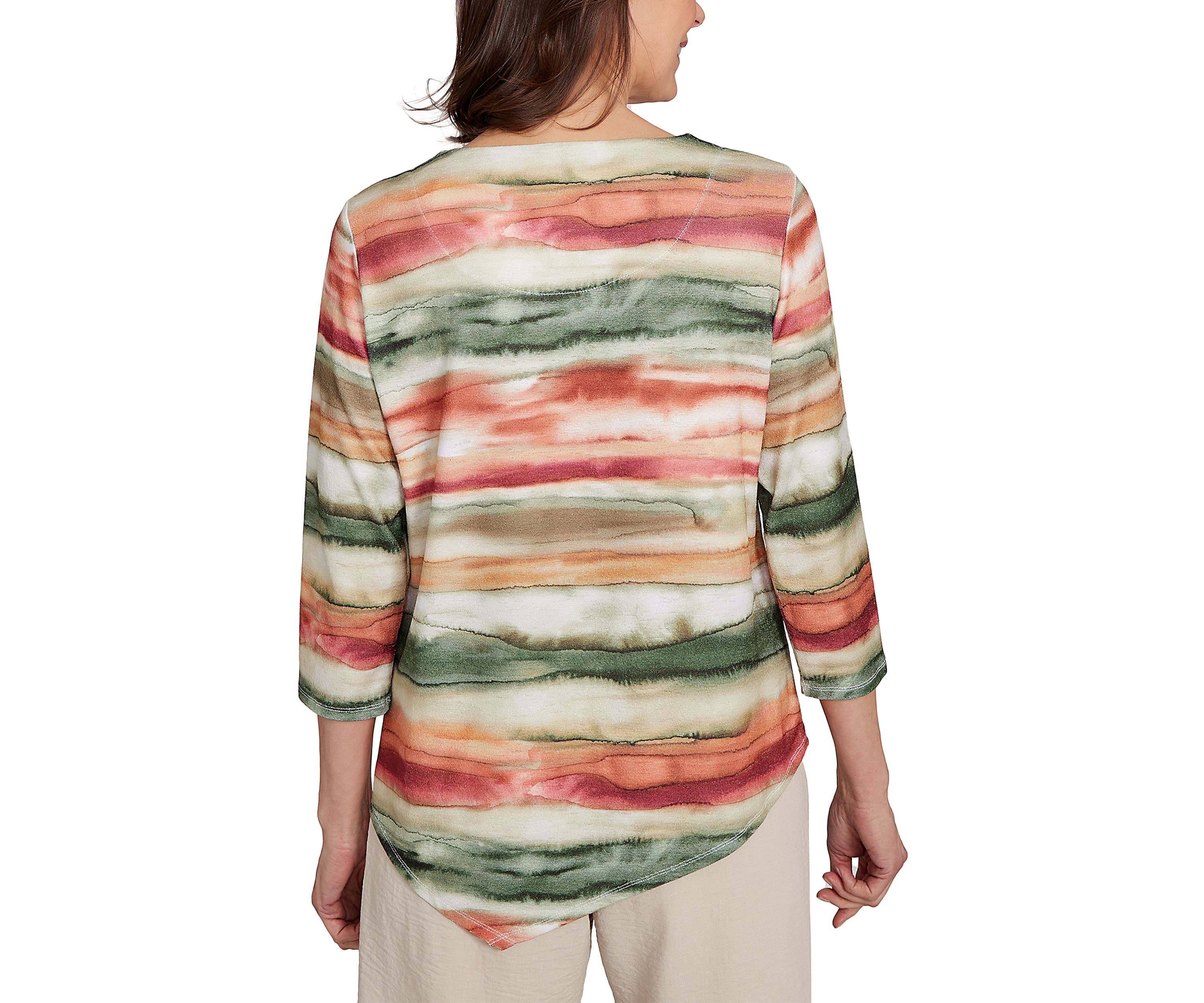 Womens Copper Canyon Watercolor Biadere Top