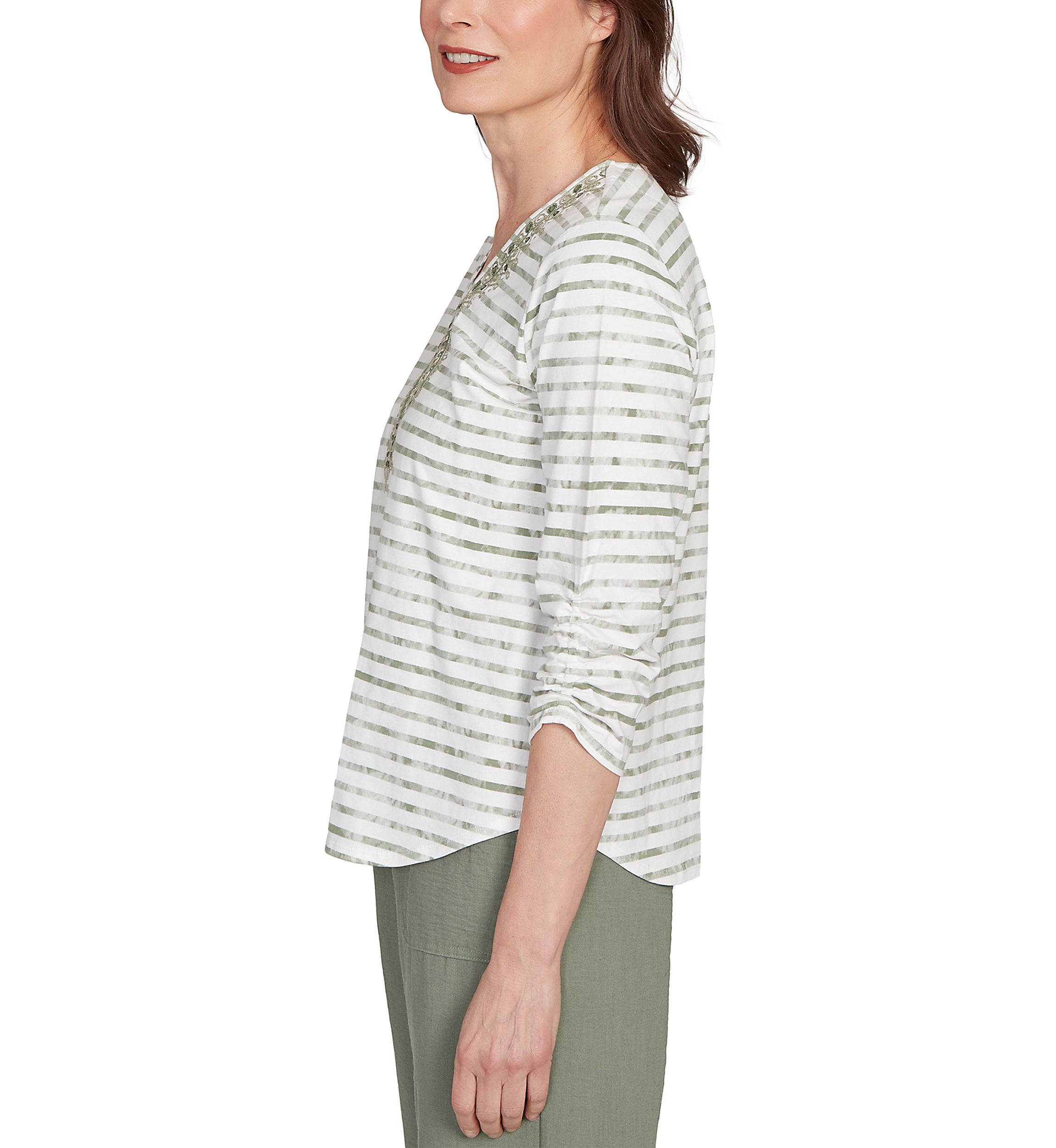 Womens Copper Canyon Stripe with Medallion Yoke Top