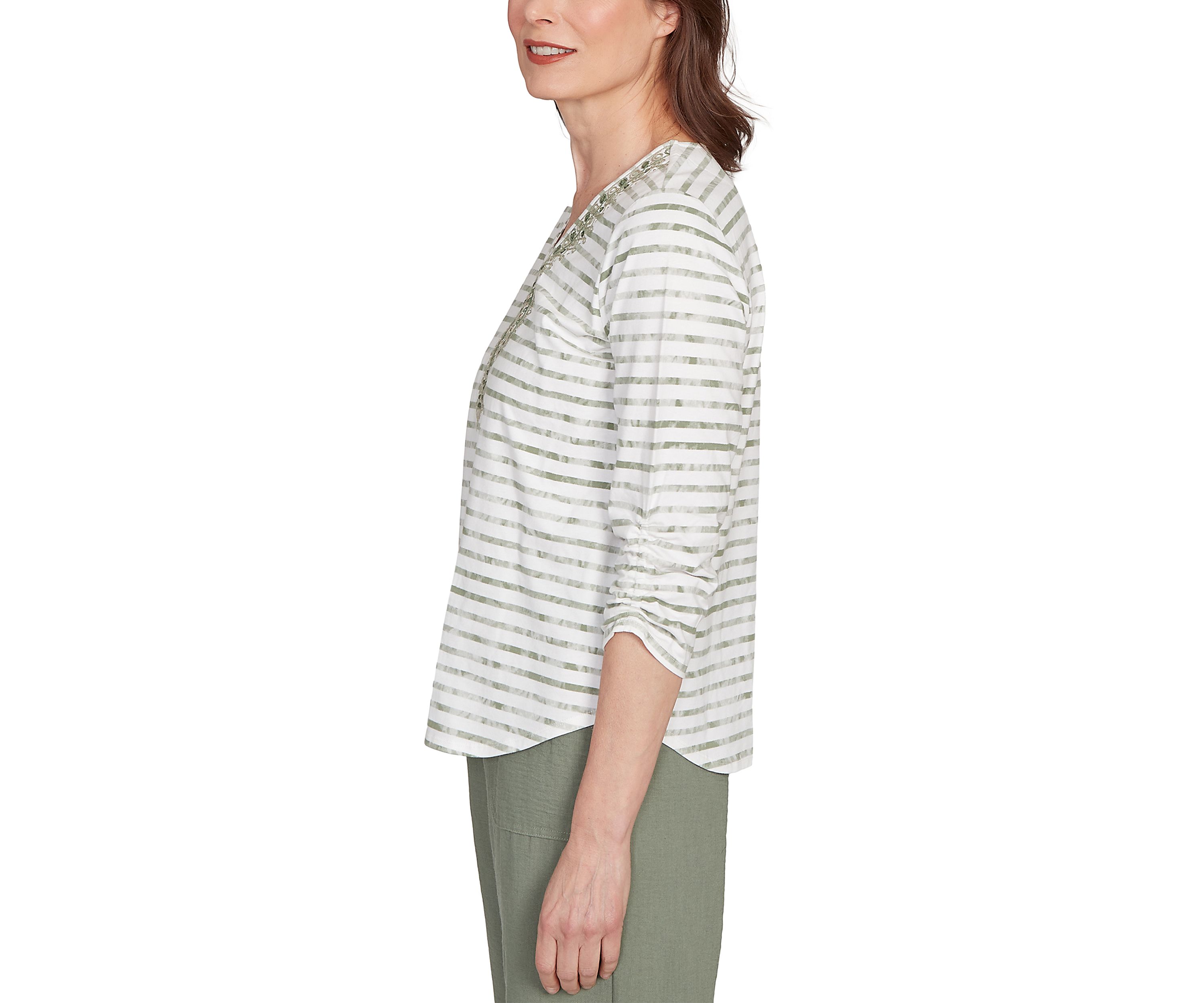 Womens Copper Canyon Stripe with Medallion Yoke Top