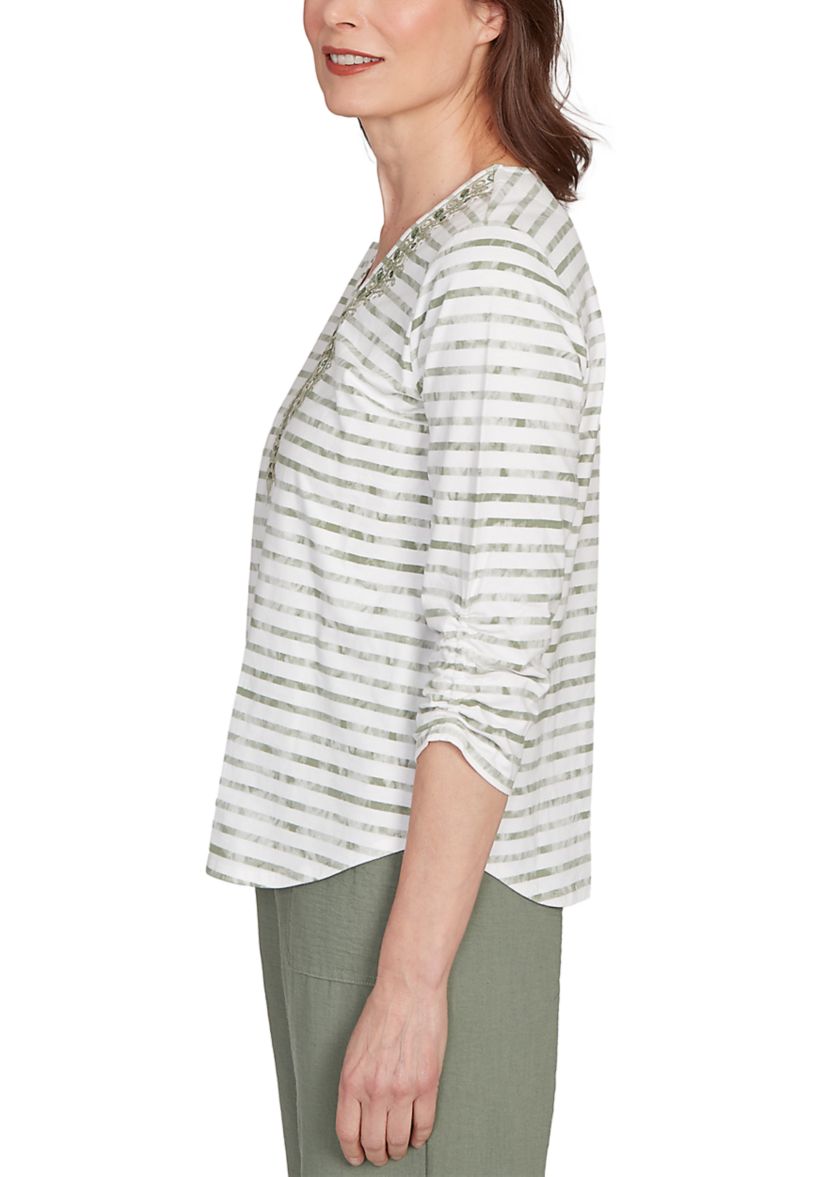 Womens Copper Canyon Stripe with Medallion Yoke Top