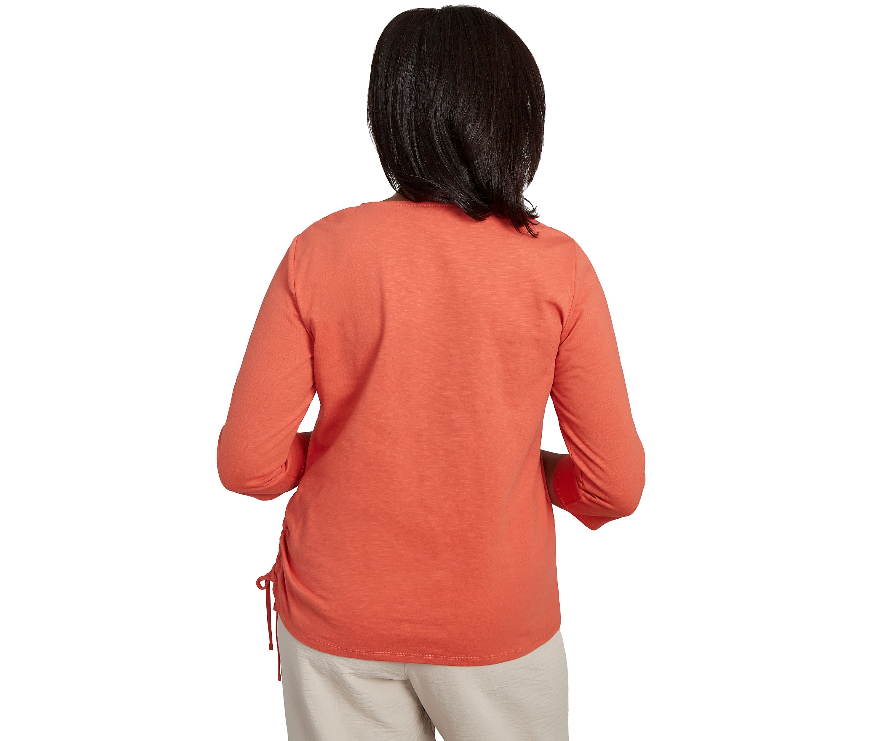 Womens Copper Canyon Asymmetric Floral Embroidery Top