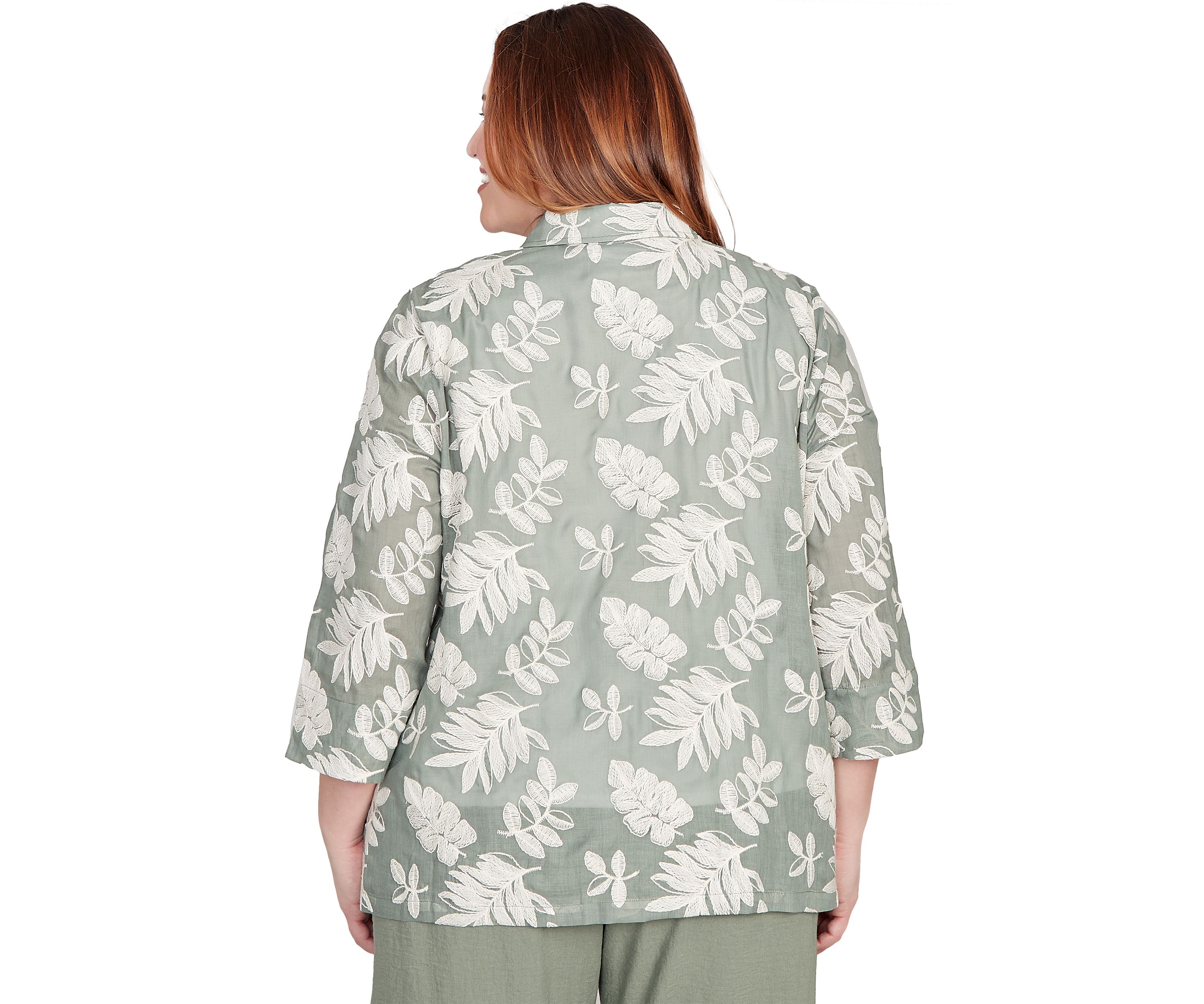 Plus Size Copper Canyon Soutache Leaves Two In One Top