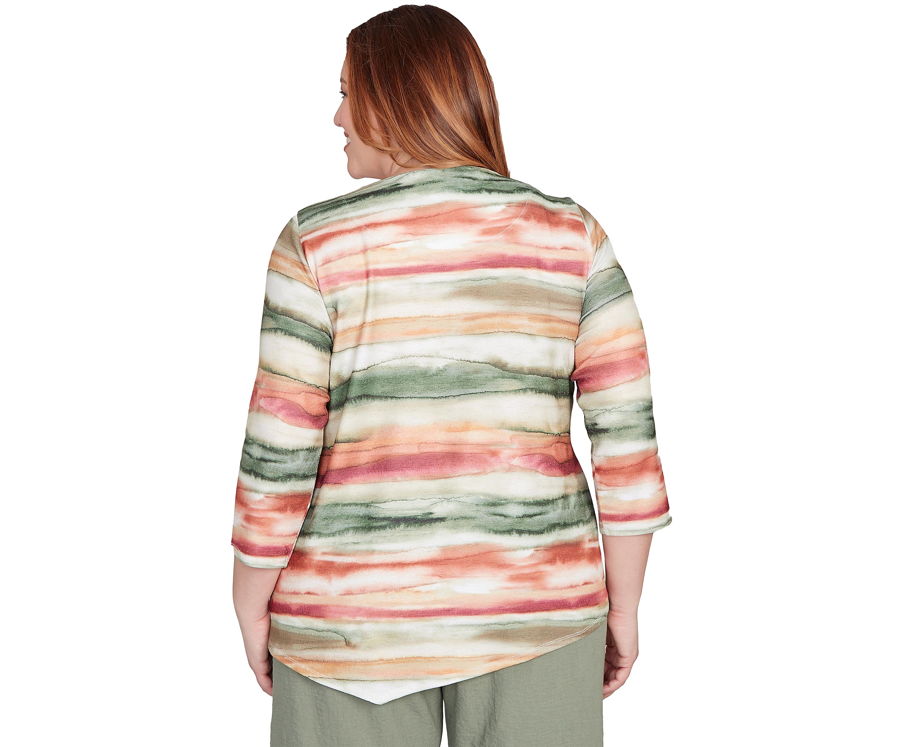 Plus Size Copper Canyon Watercolor Biadere Top