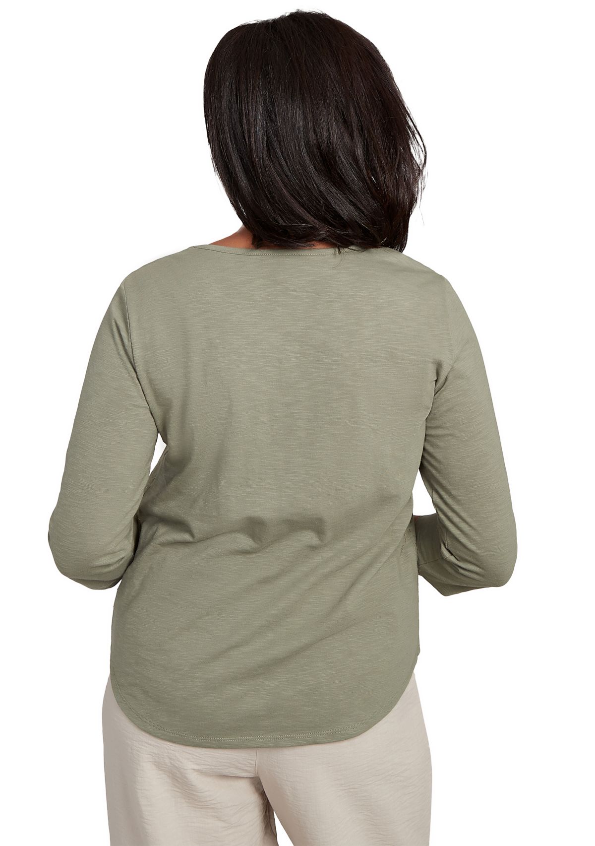 Petite Copper Canyon Floral Yoke with Scattered Sequins Top