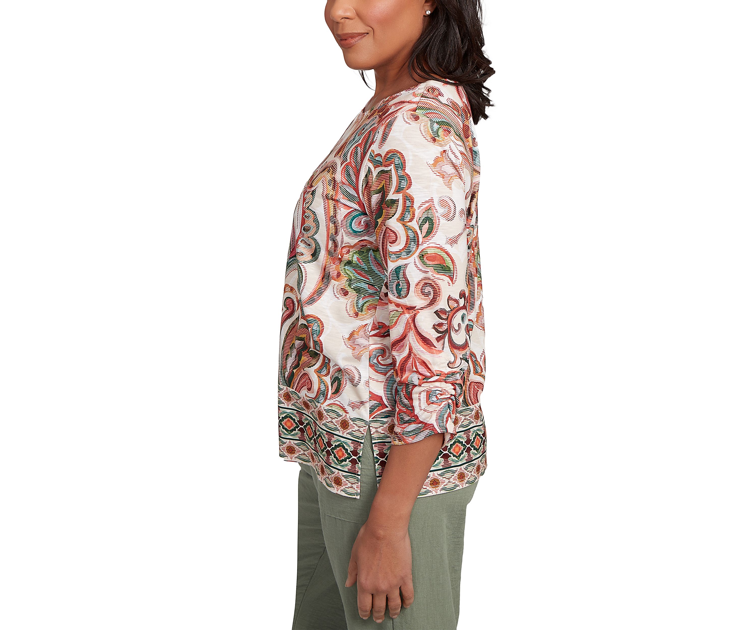 Petite Copper Canyon Texture Scroll Border Top 