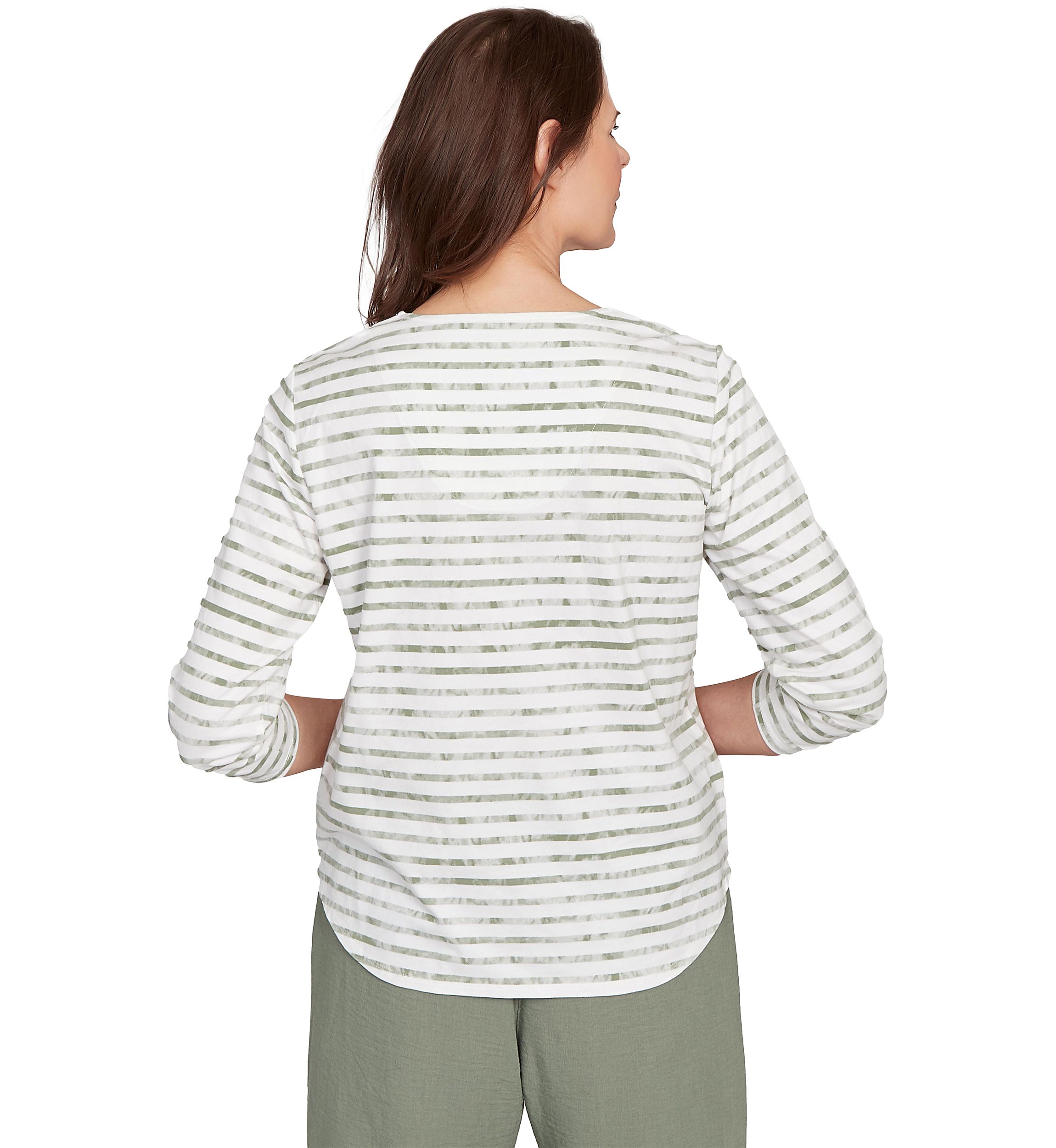 Petite Copper Canyon Stripe with Medallion Yoke Top