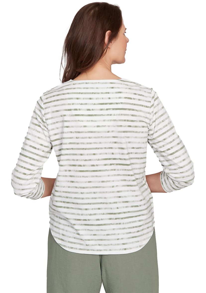 Petite Copper Canyon Stripe with Medallion Yoke Top