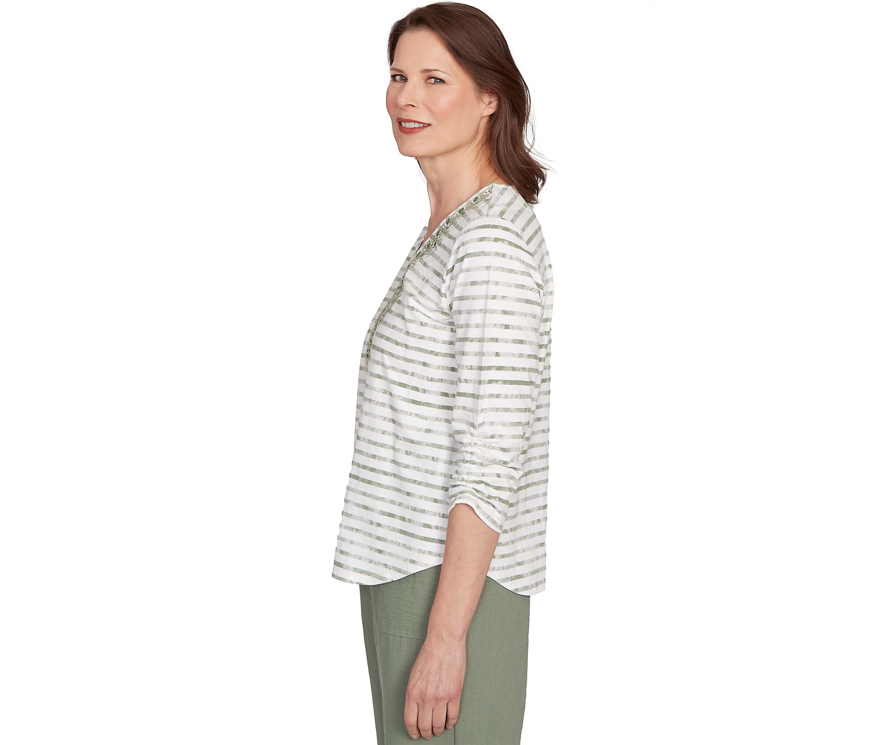 Petite Copper Canyon Stripe with Medallion Yoke Top