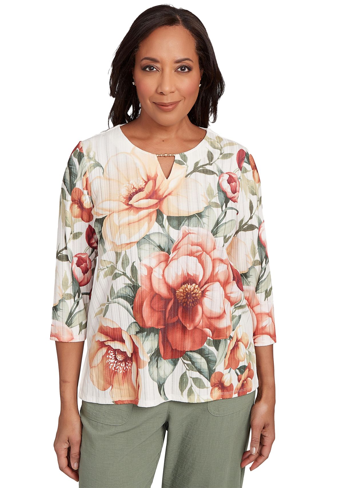 Petite Copper Canyon Drama Floral Top
