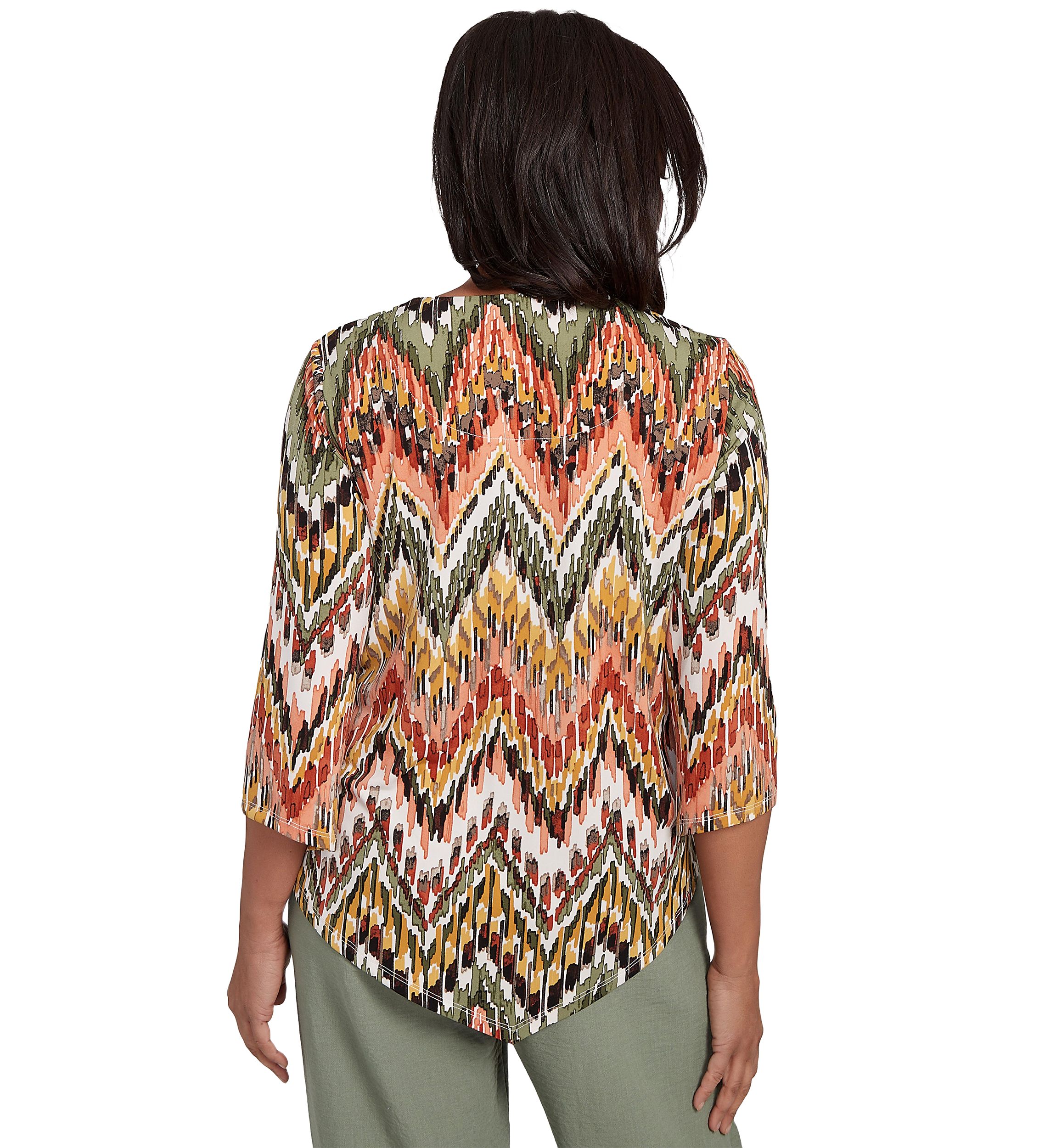 Petite Copper Canyon Ikat Chevron Top