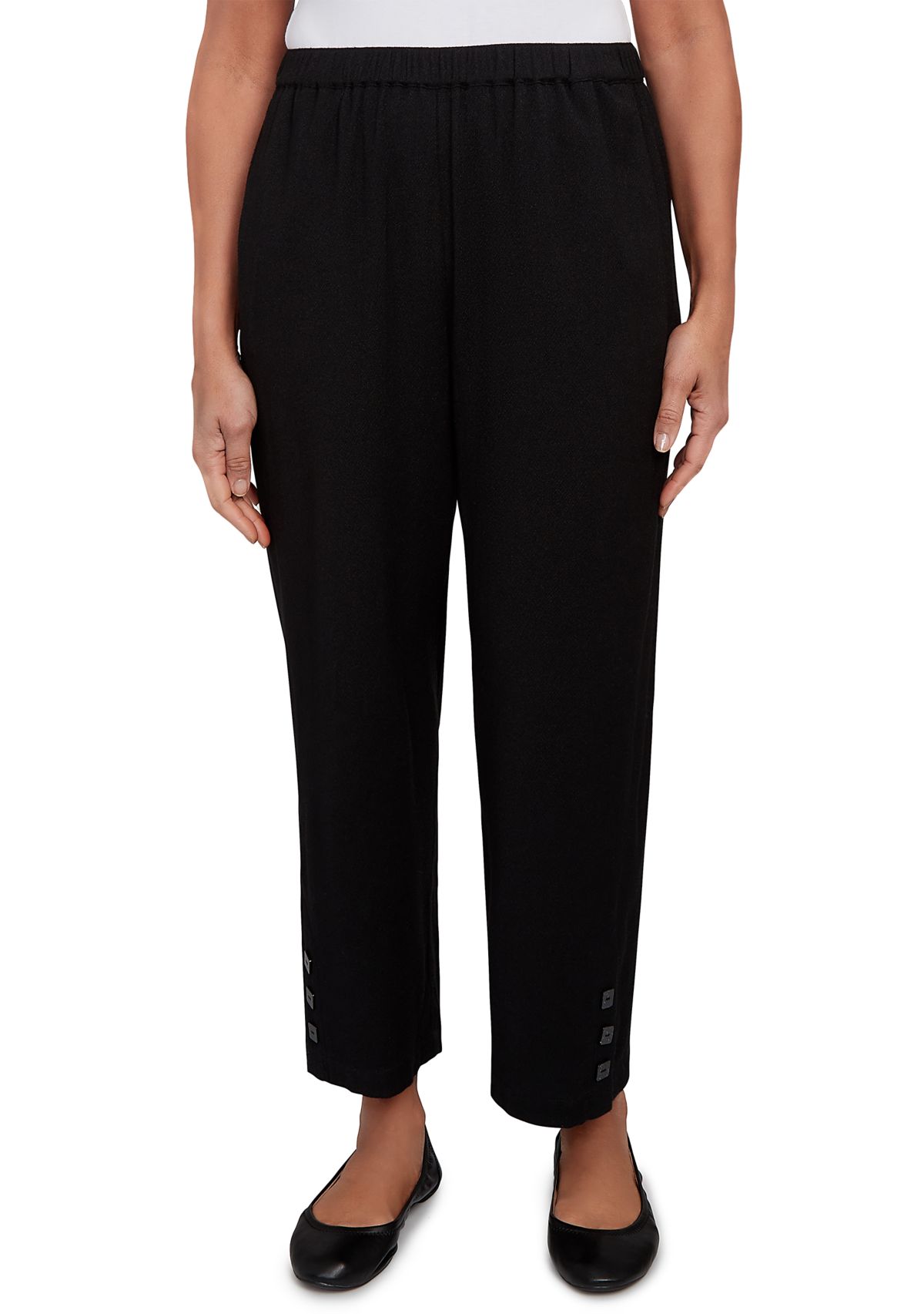 Womens Santa Barbara Button Cuff Ankle Pants