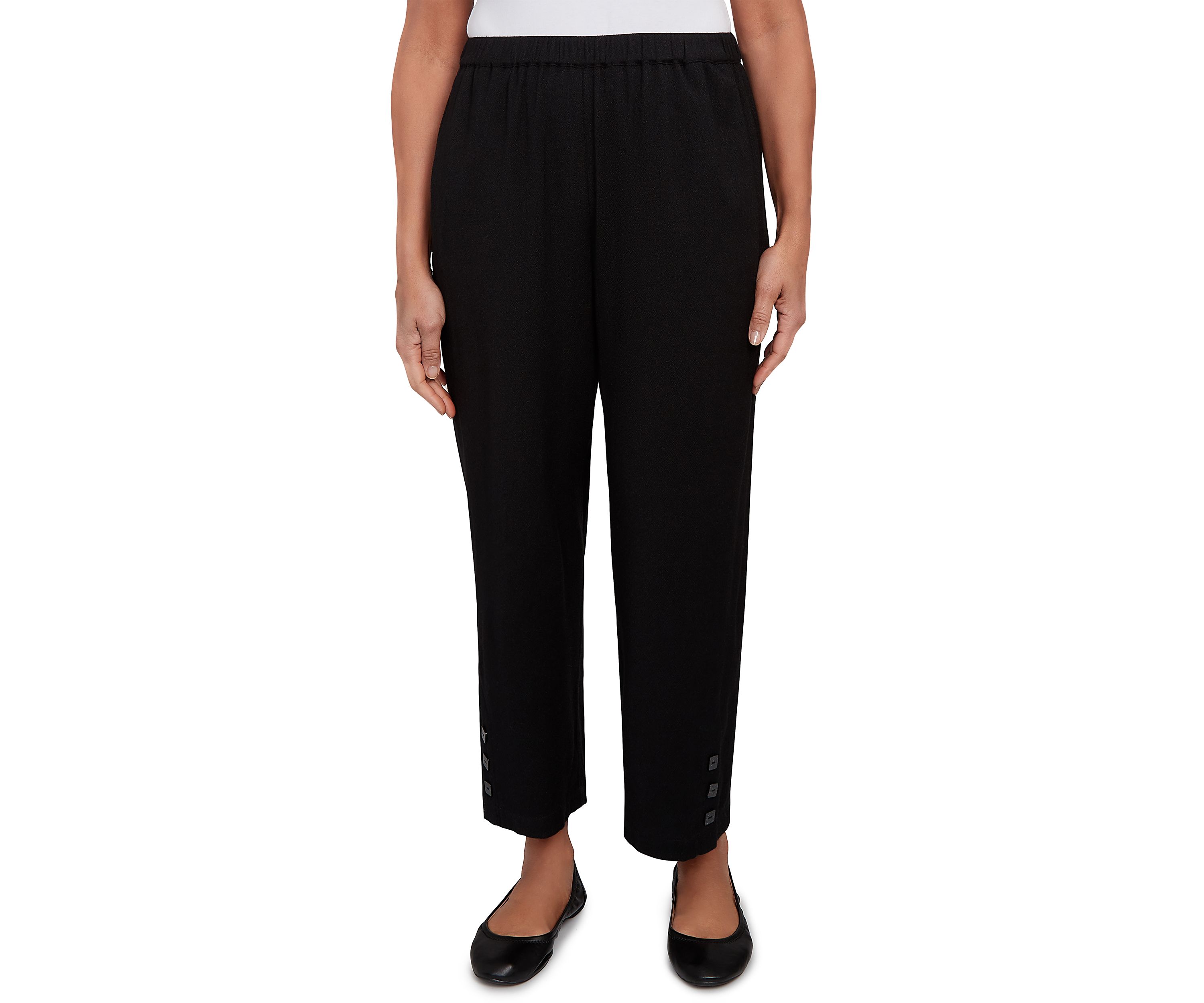 Womens Santa Barbara Button Cuff Ankle Pants