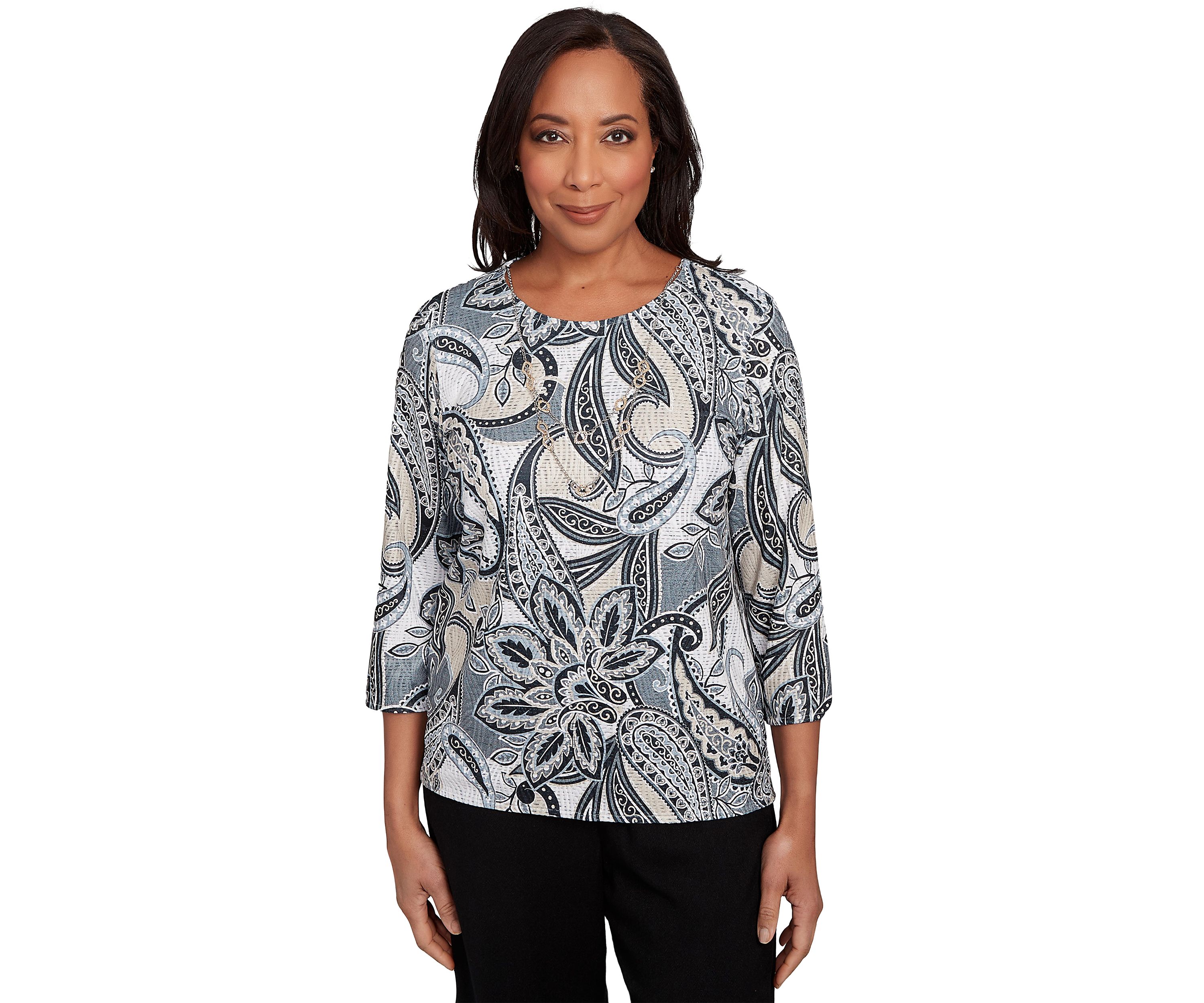 Womens Santa Barbara Reversible Paisley Skin Top 