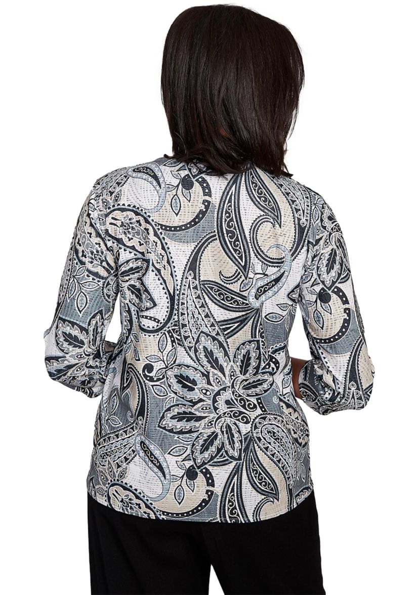 Womens Santa Barbara Reversible Paisley Skin Top 