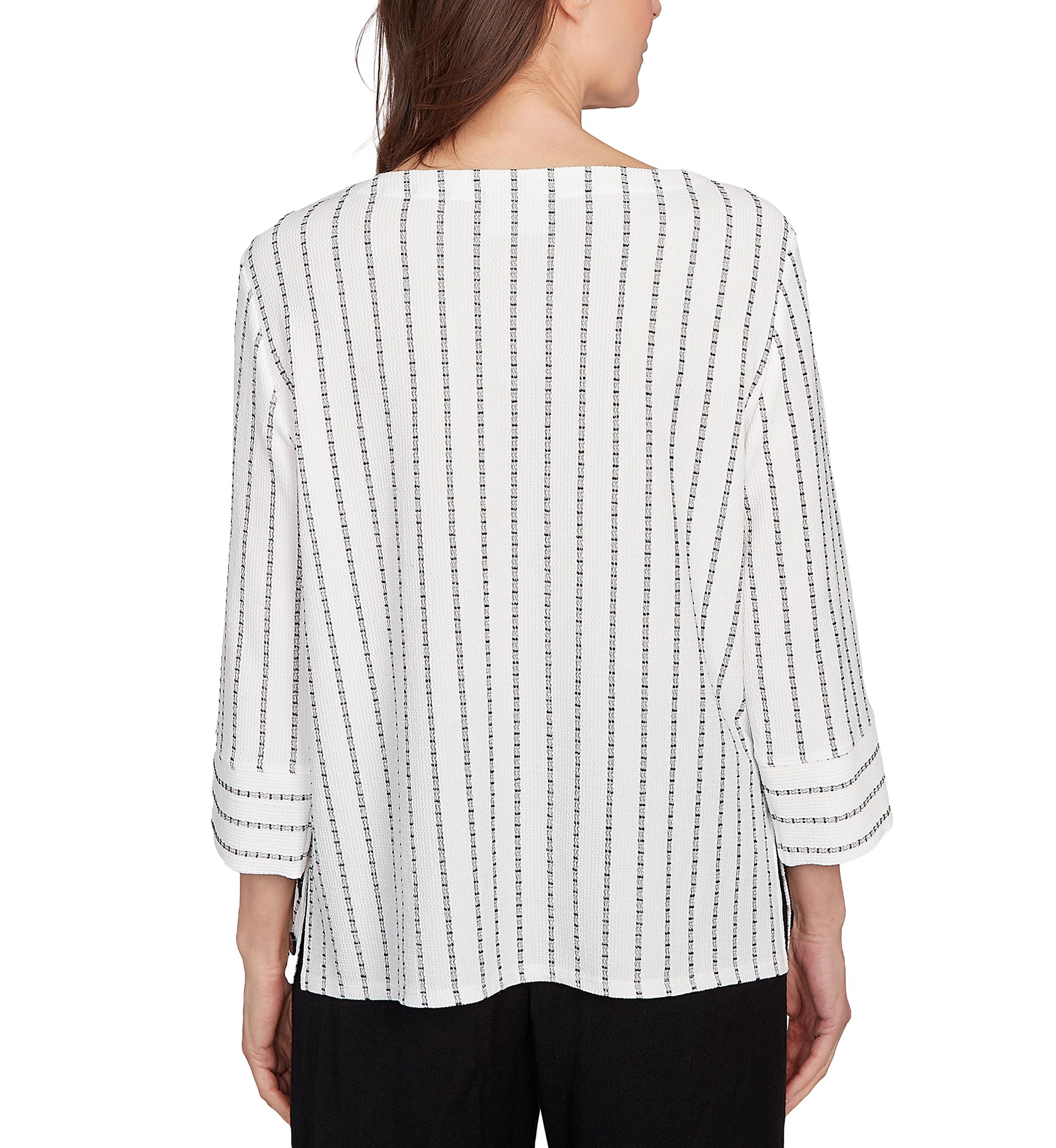 Womens Santa Barbara Spliced Texture Stripe Top